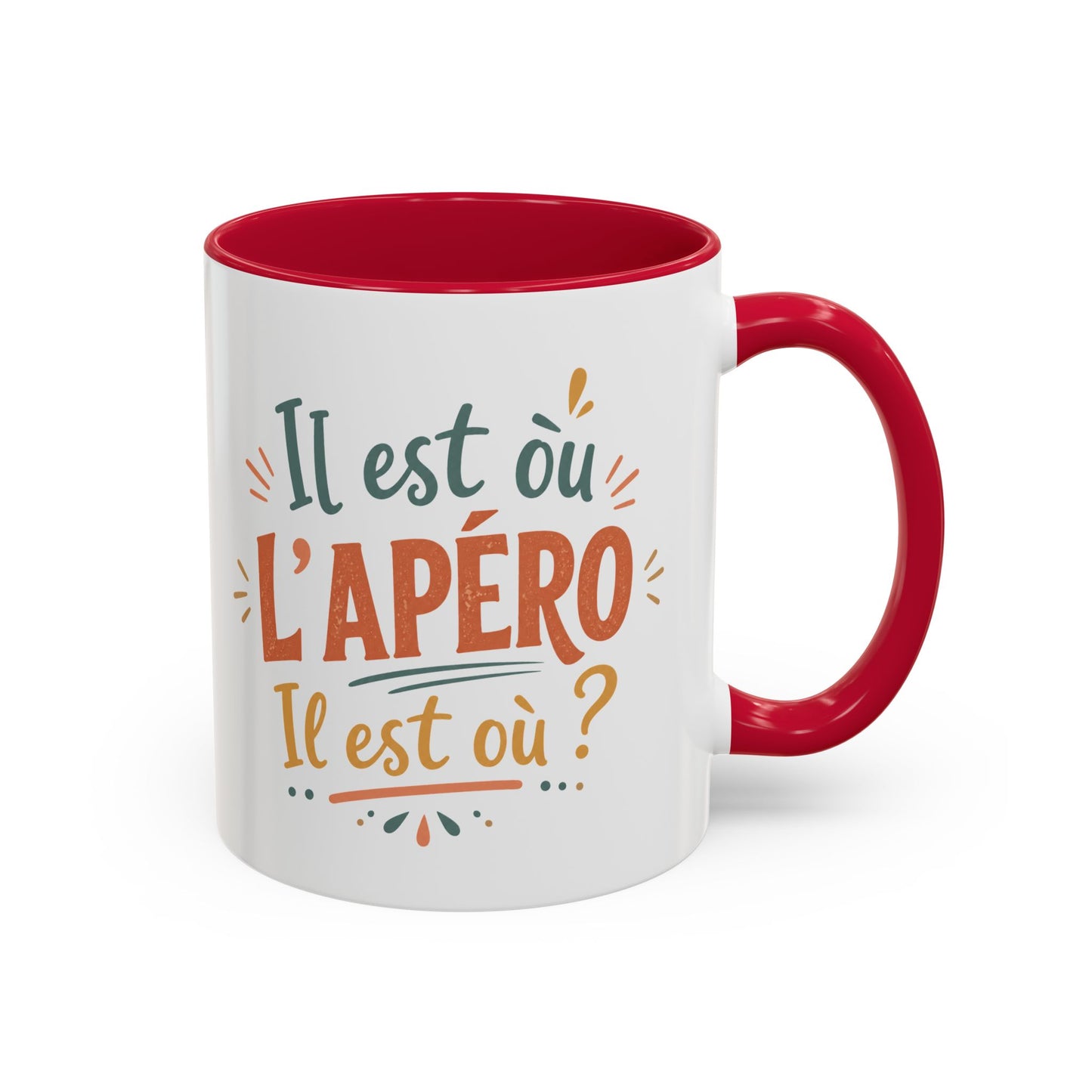 Mug Apéro Homme Humour – Tasse “Il est où l’Apéro ?” – Cadeau Original Soirée Amis Bière Vin 325ml