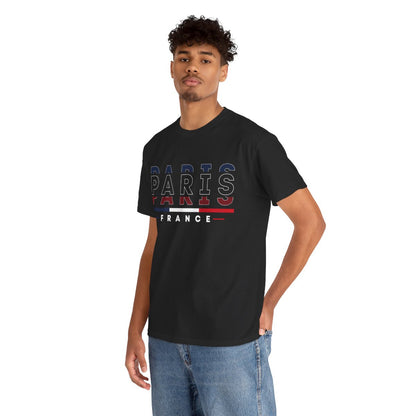Tee shirt Unisex Paris France  designs drapeau JO 2024