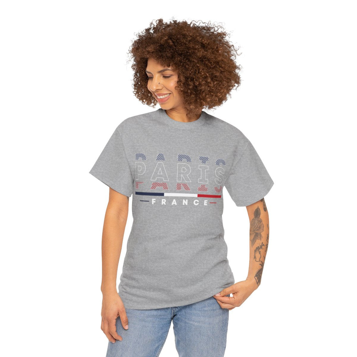 Tee shirt Unisex Paris France  designs drapeau JO 2024