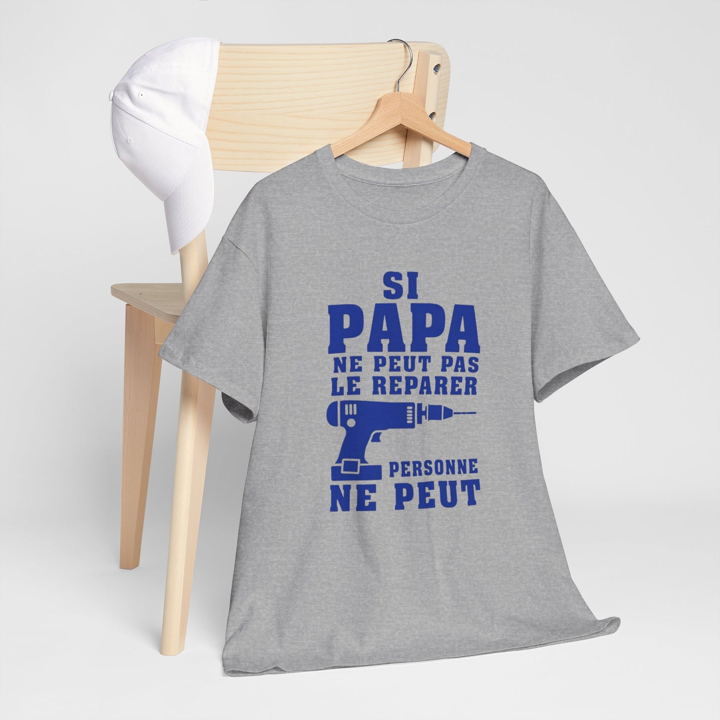 T-Shirt Papa Bricoleur Humour – Si Papa Ne Peut Pas Le Réparer Personne Ne Peut – Cadeau Papa Bricolage