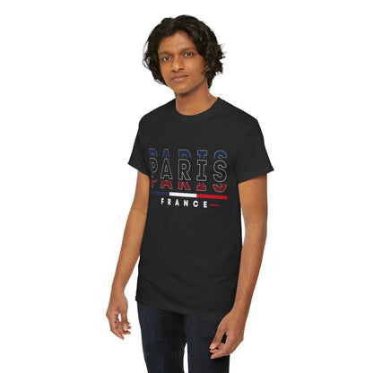 Tee shirt Unisex Paris France  designs drapeau JO 2024