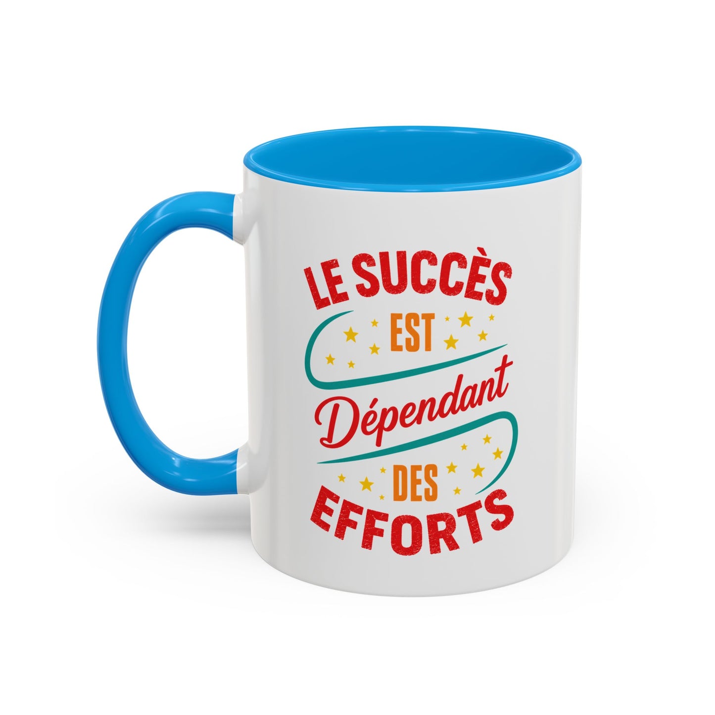 Mug Motivation Réussite – Tasse Inspirante Travail Effort Persévérance – Cadeau Motivation Homme et Femme Noir Bleu Rouge