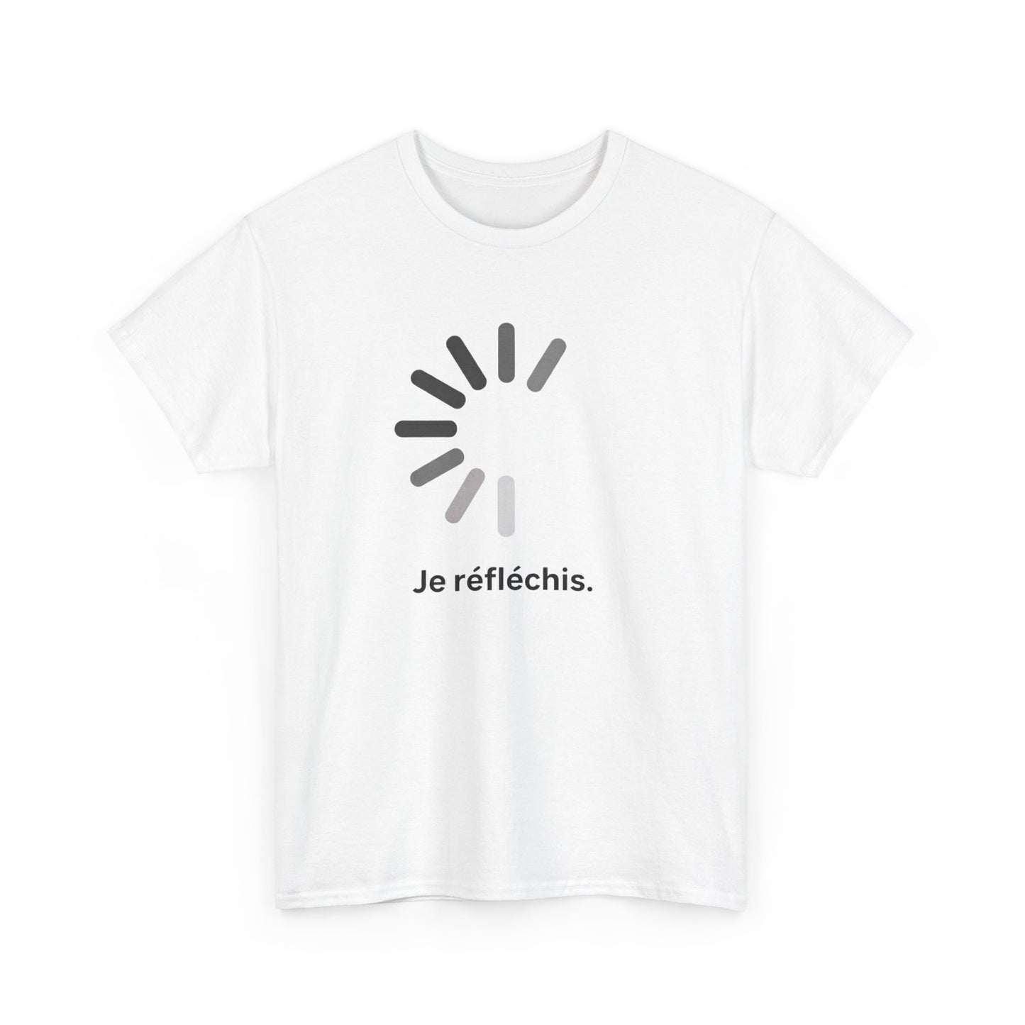 T-Shirt "Je Réfléchis" – Design Icône Chargement – Tee-Shirt Humour Geek Minimaliste