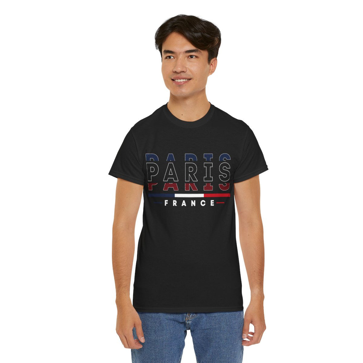 Tee shirt Unisex Paris France  designs drapeau JO 2024