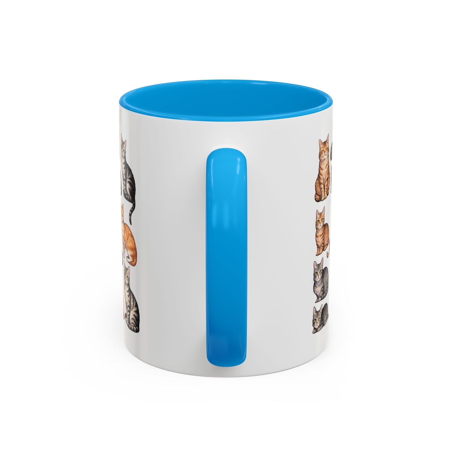 Tasse Chats Multiples Illustrés – Mug Collection Chats Différentes Races – Cadeau Amoureux des Chats