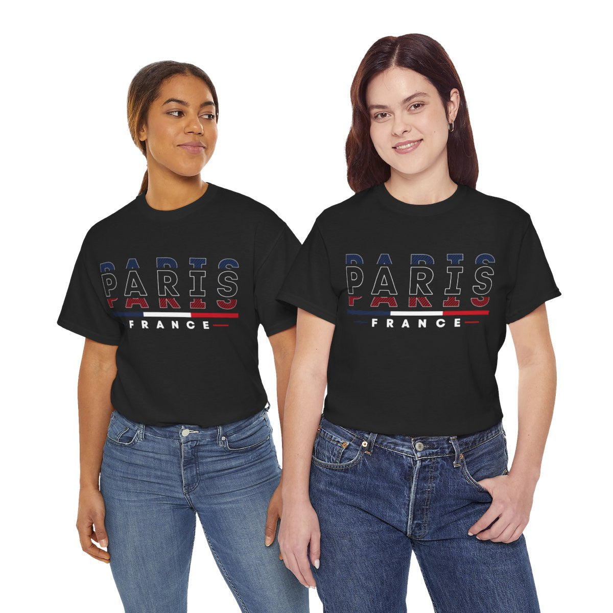 Tee shirt Unisex Paris France  designs drapeau JO 2024