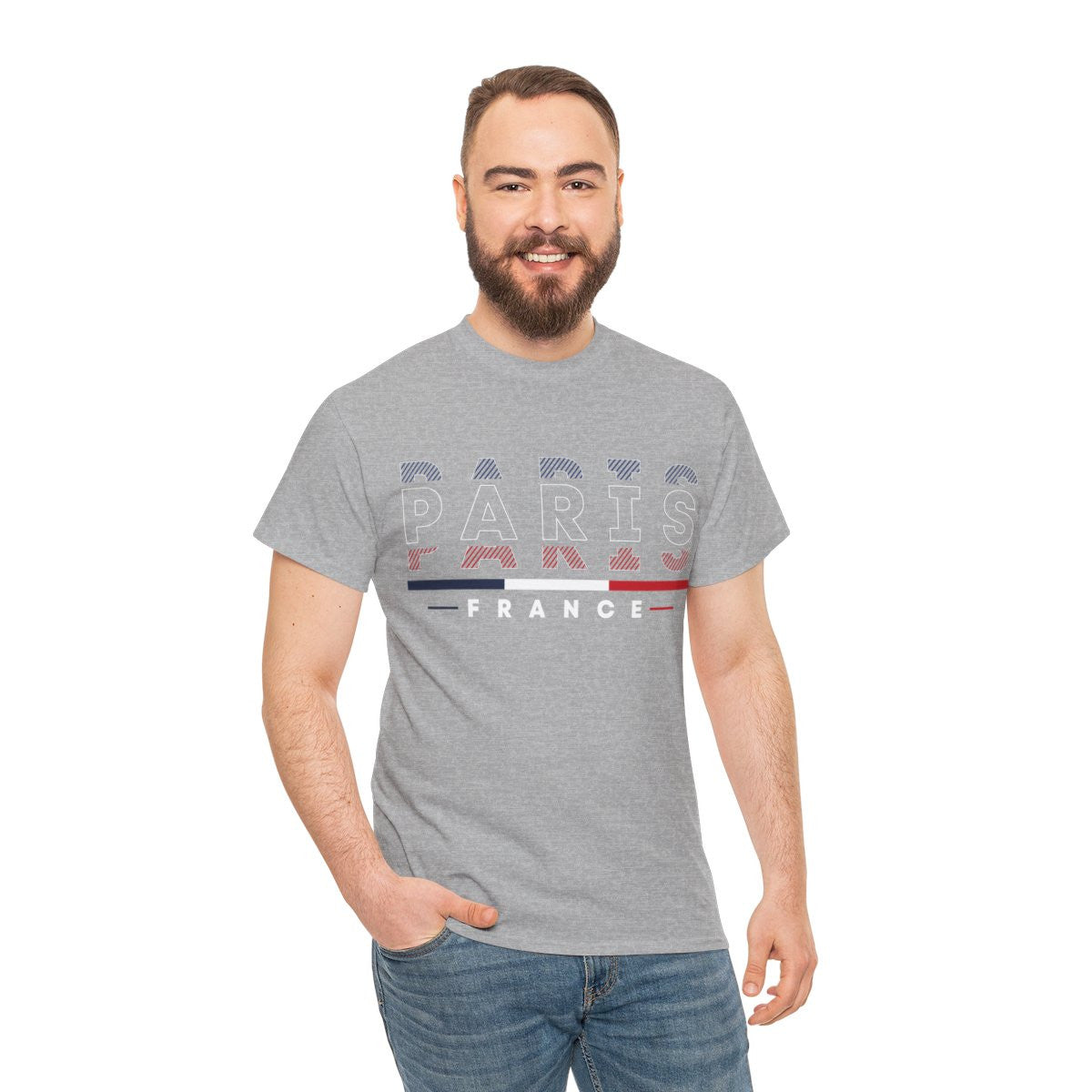 Tee shirt Unisex Paris France  designs drapeau JO 2024