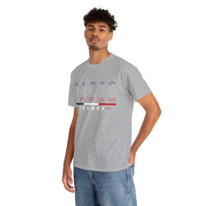 Tee shirt Unisex Paris France  designs drapeau JO 2024