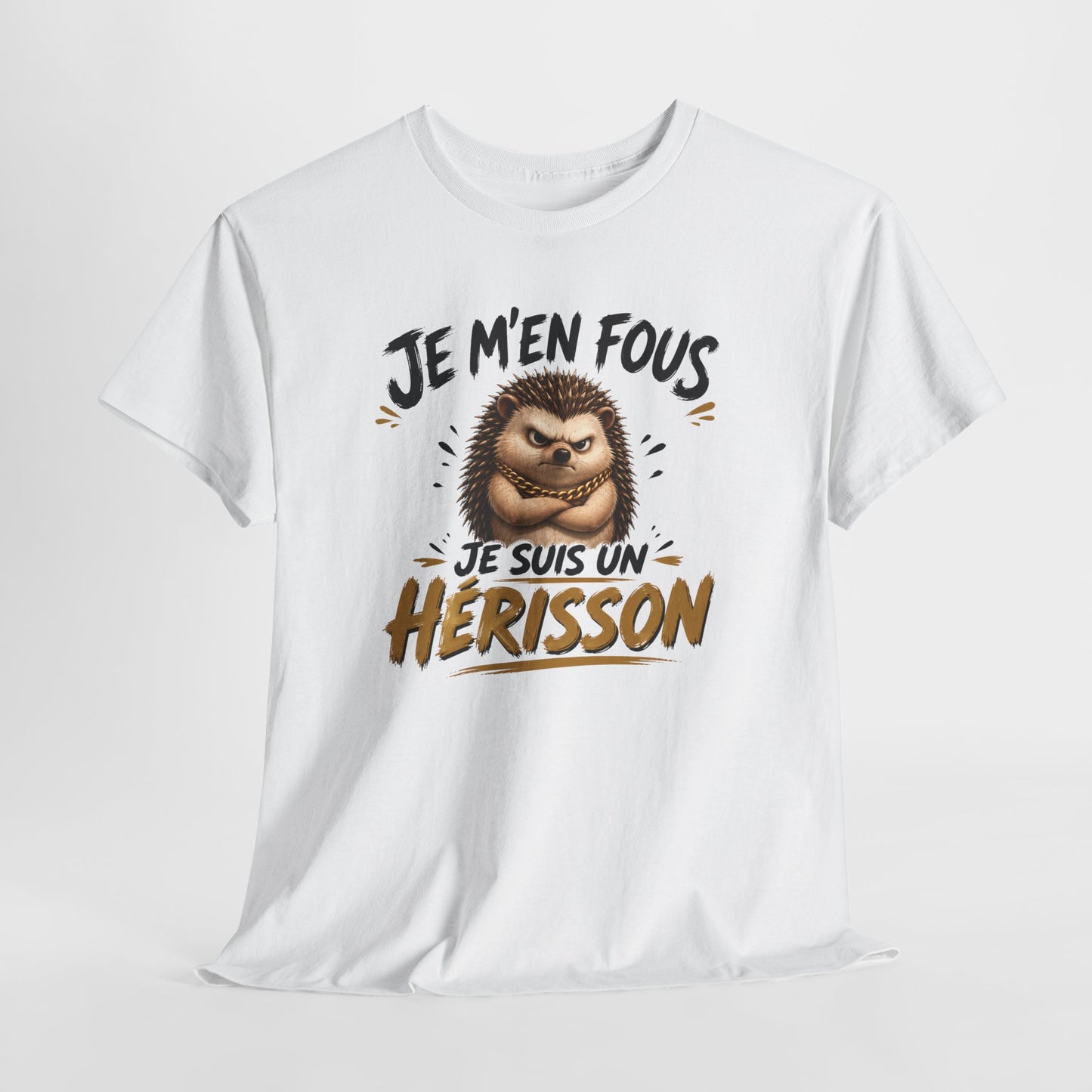 Tee-Shirt Homme Femme Je M’en Fous Je Suis Un Hérisson – Hérisson Humoristique – Cadeau Humour Adulte