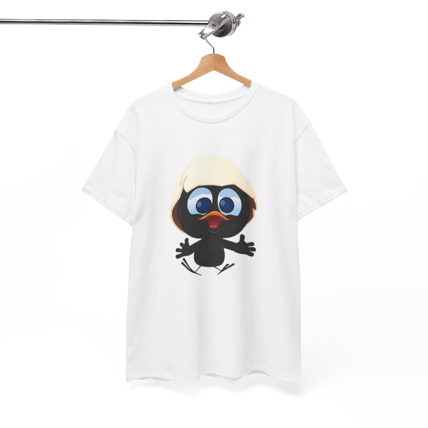 T-Shirt Calimero – Design Poussin Mignon avec Coquille – Tee-Shirt Cartoon Nostalgie Adulte