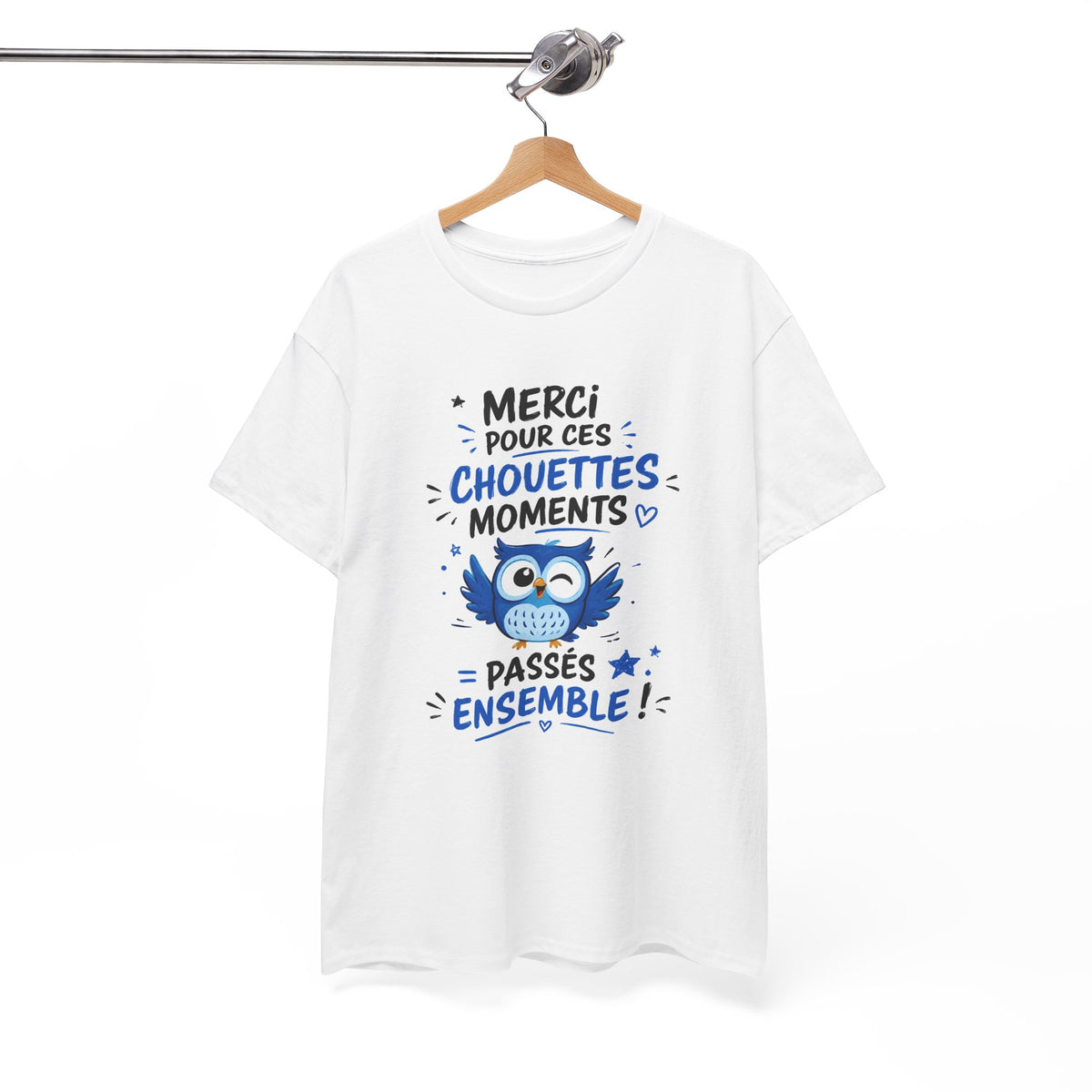 Tee Shirt Merci pour ces Chouettes Moments – Cadeau Souvenir Homme et Femme – T-Shirt Chouette