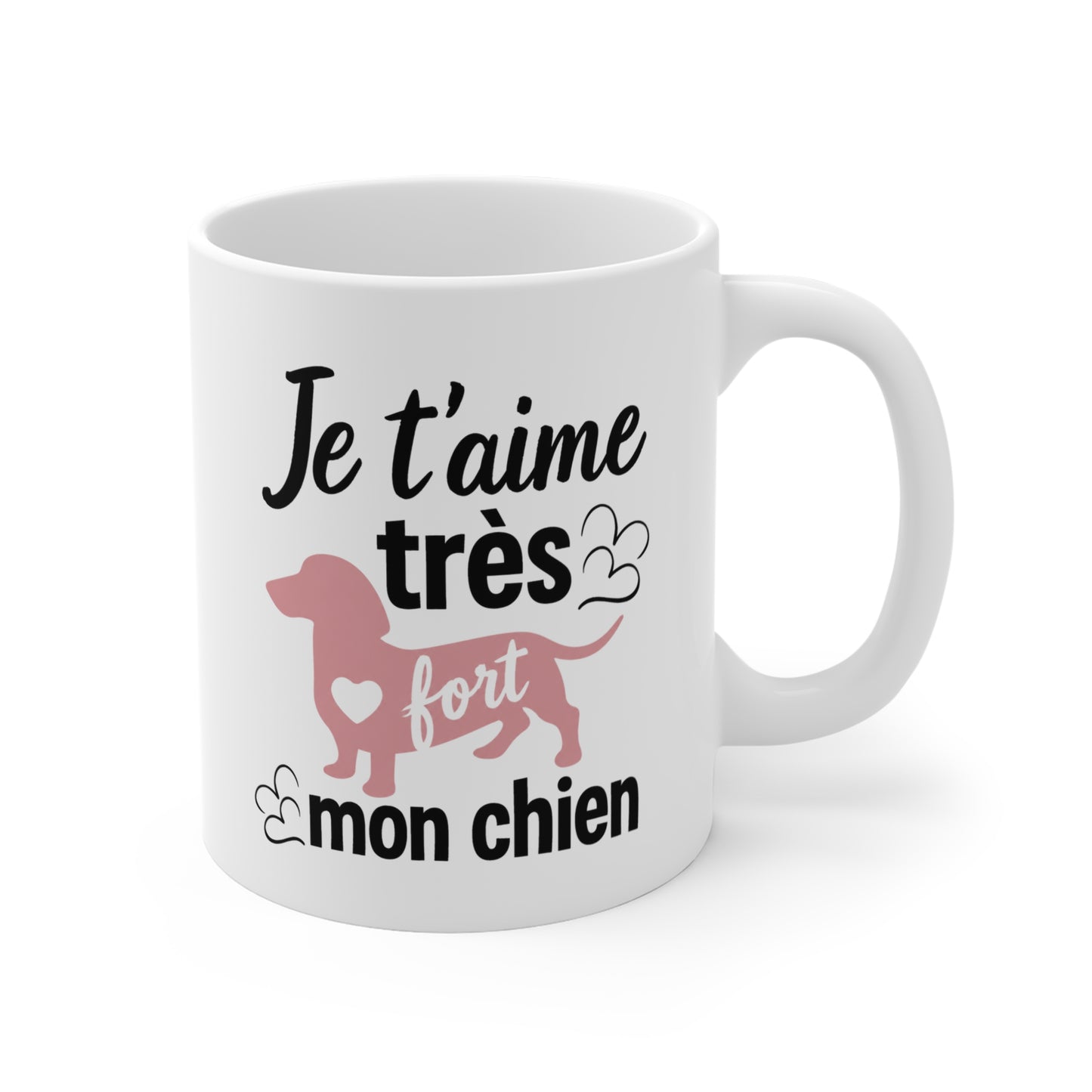 Mug Teckel Homme et Femme – Tasse Chien pour Maître et Maîtresse – Cadeau Amoureux des Chiens et Animaux – Idée Cadeau Propriétaire de Teckel – 325 ml