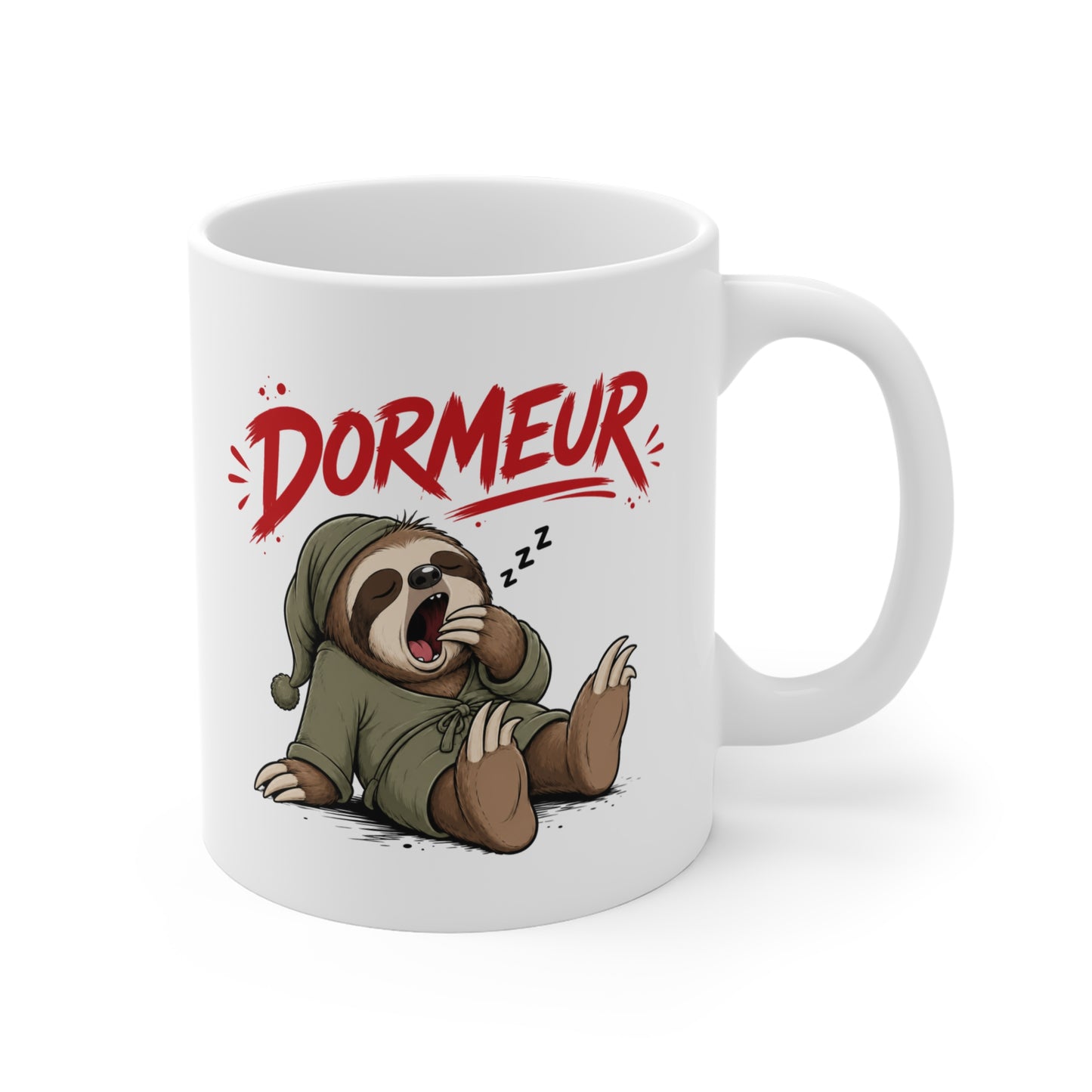 Tasse Dormeur Homme – Mug Humour Paresseux Fatigué – Cadeau Drôle Homme 325ml
