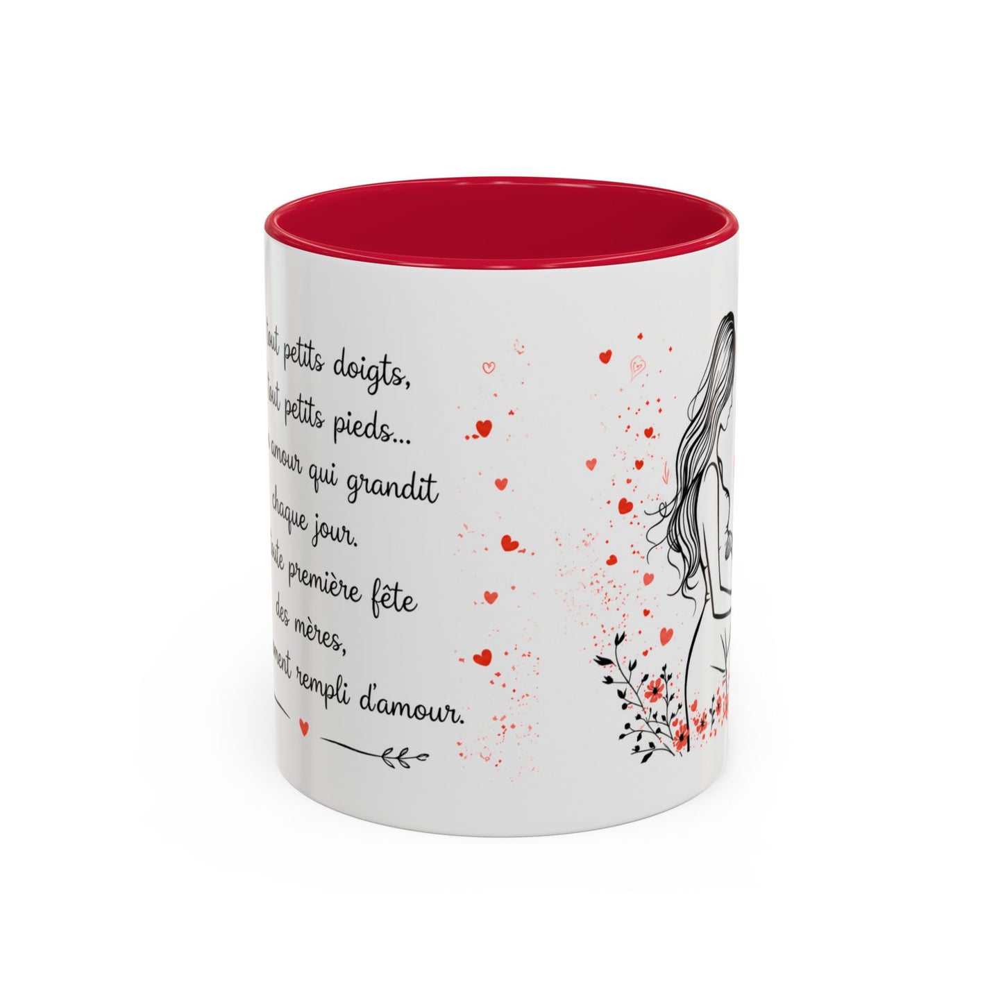 Tasse Première Fête des Mères – De Tout Petits Doigts De Tout Petits Pieds – Cadeau Future Maman Grossesse 325ml