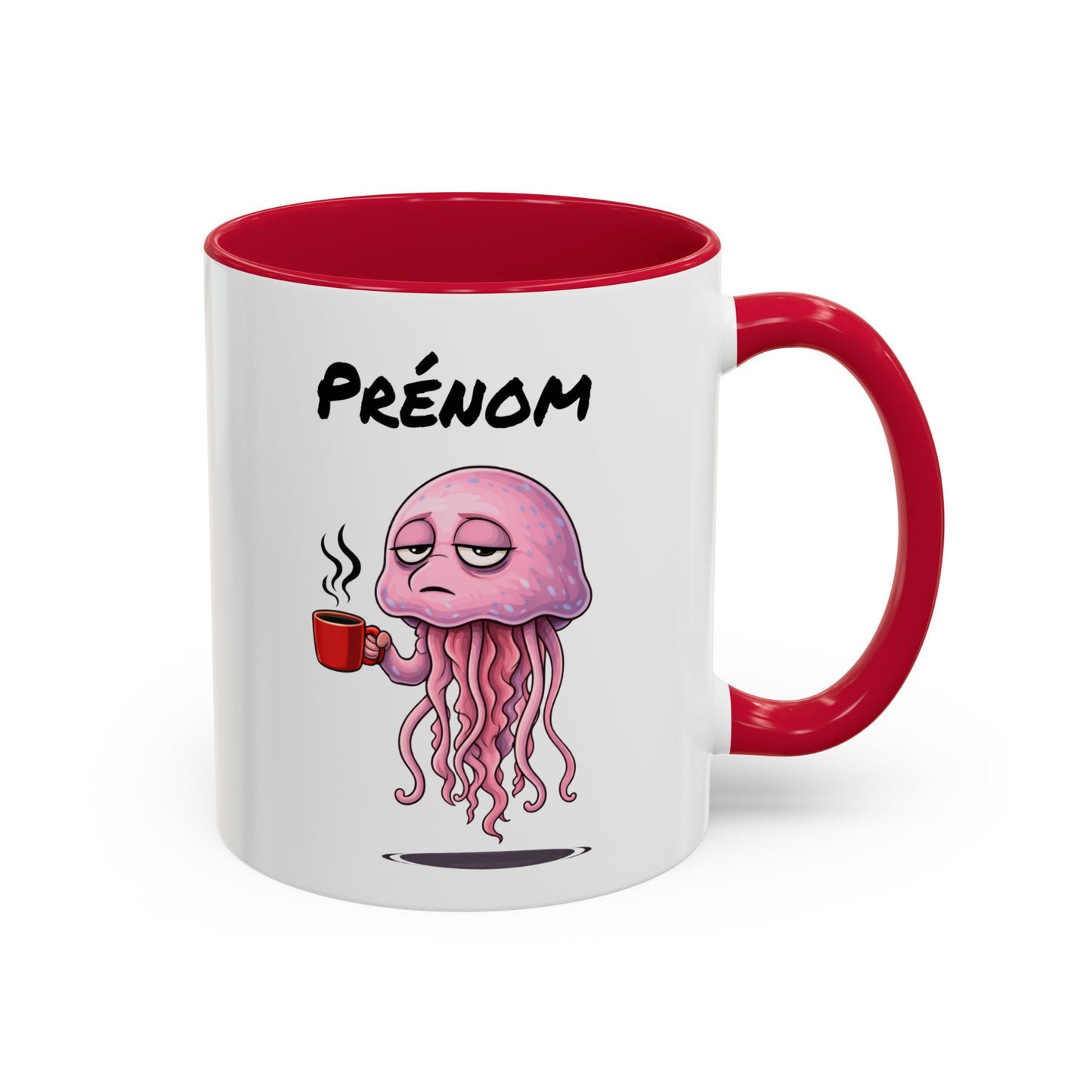 Tasse Méduse avec Café – Mug Animal Marin Humoristique Fatigue – Illustration Cartoon 325ml – Cadeau