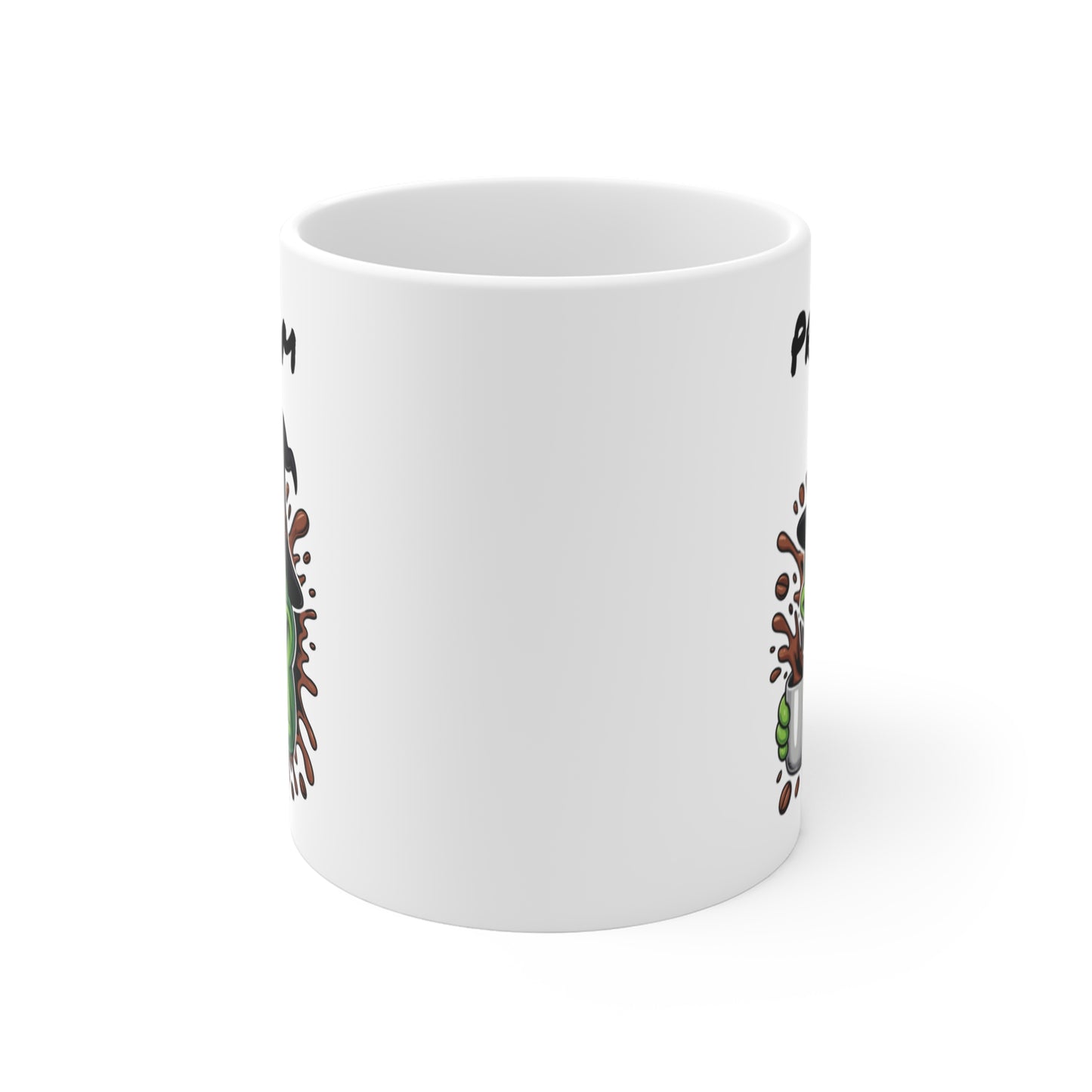 Mug Personnalisé Grenouille Sorcière Halloween 325ml – Tasse Céramique Prénom Drôle et Festif – Cadeau