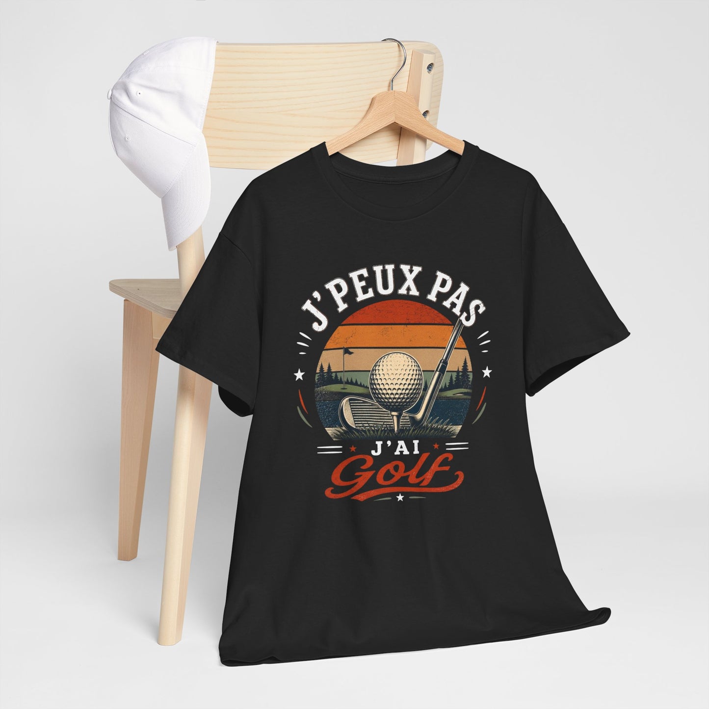 T-Shirt Golf Homme Femme – J’Peux Pas J’Ai Golf – Tee Shirt Golfeur Golfeuse Vintage Parcours Green Club Driver Cadeau Passion Golf Sport Extérieur