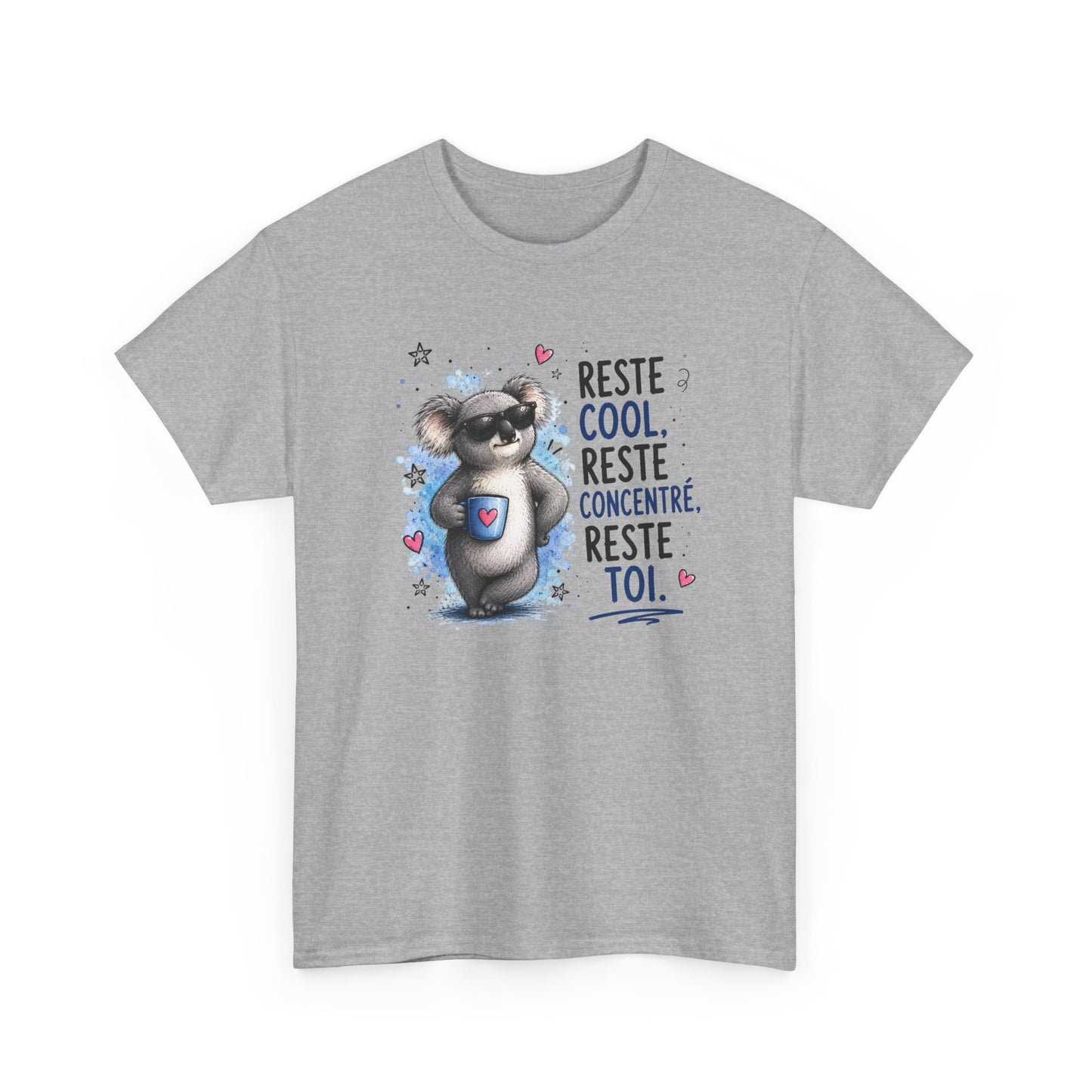 Tee-Shirt Humour Homme et Femme – Koala Drôle avec Lunettes – Idée Cadeau Original Cool Zen Positif Anniversaire