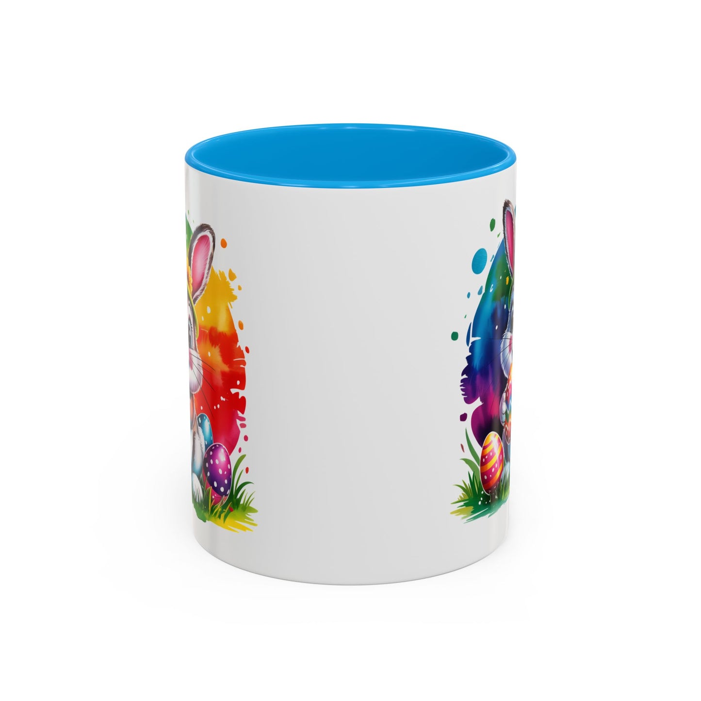 Mug Lapin de Pâques – Tasse Œufs Colorés Kawaii – Cadeau Printemps et Pâques – Céramique 325ml