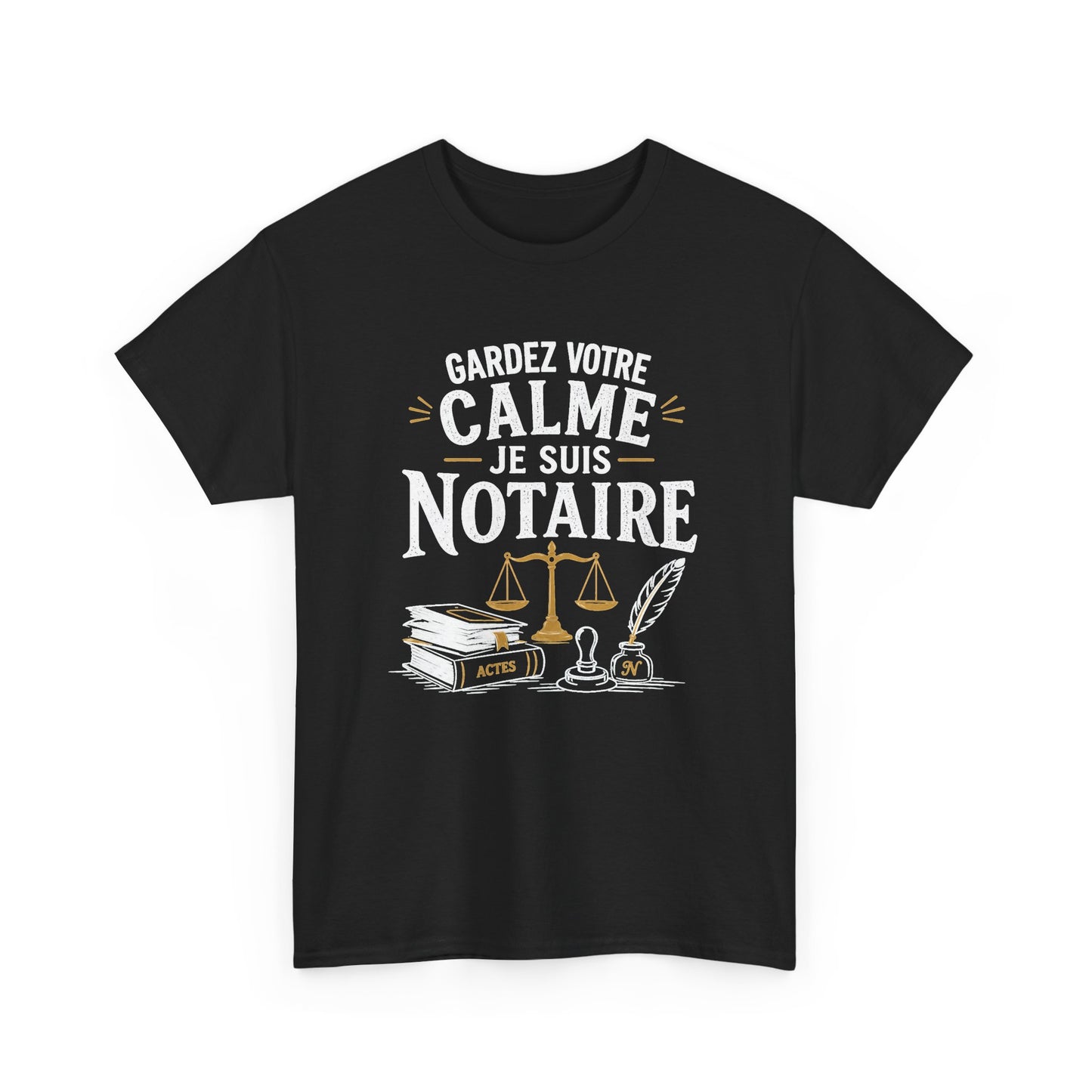 Tee Shirt Homme et Femme Notaire Humour Métier Juridique Cadeau Professionnel Droit Justice Étude Notariale