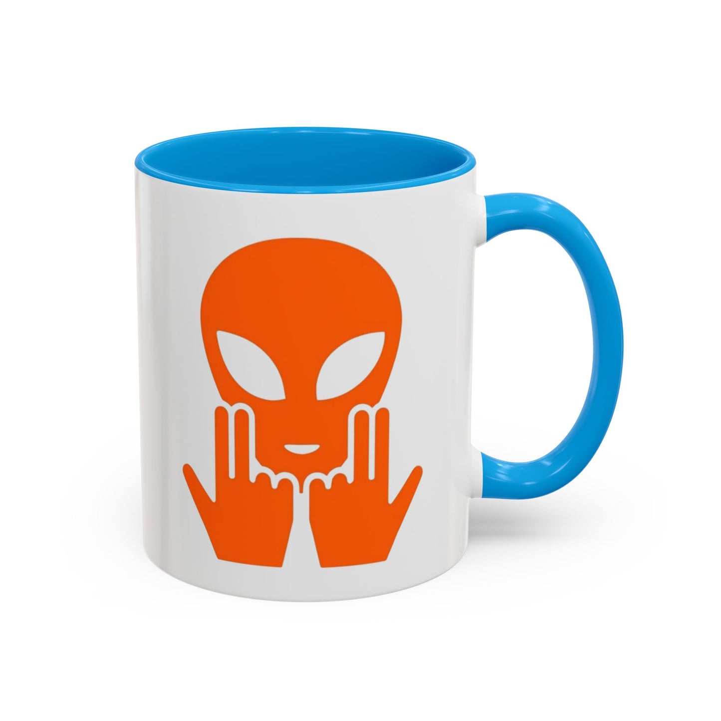 Mug Alien Signe JUL Orange OVNI Style Rap Français Cadeau Original et Fun  Noir Bleu Rouge