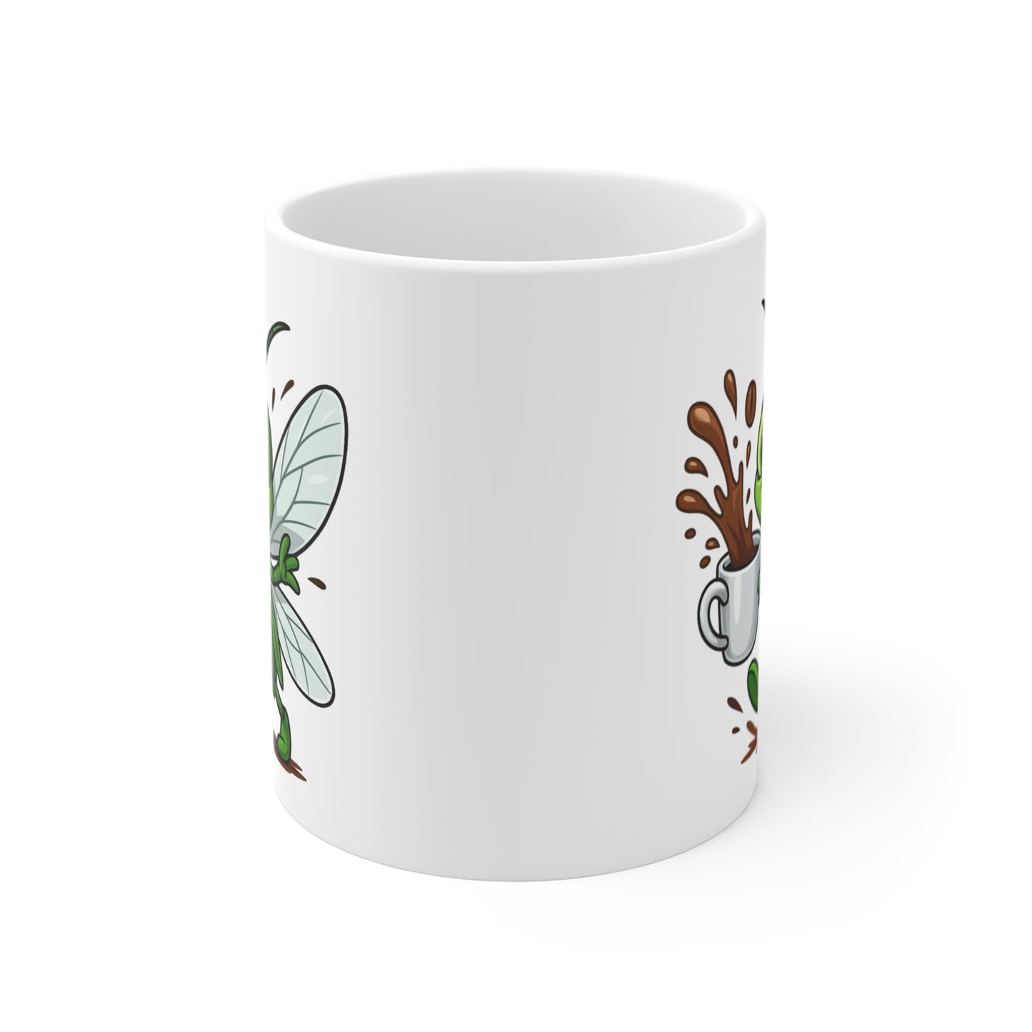 Tasse Cigale Amusante – Mug Café Cartoon Céramique 325ml – Cadeau Original Animal Mignon du Sud