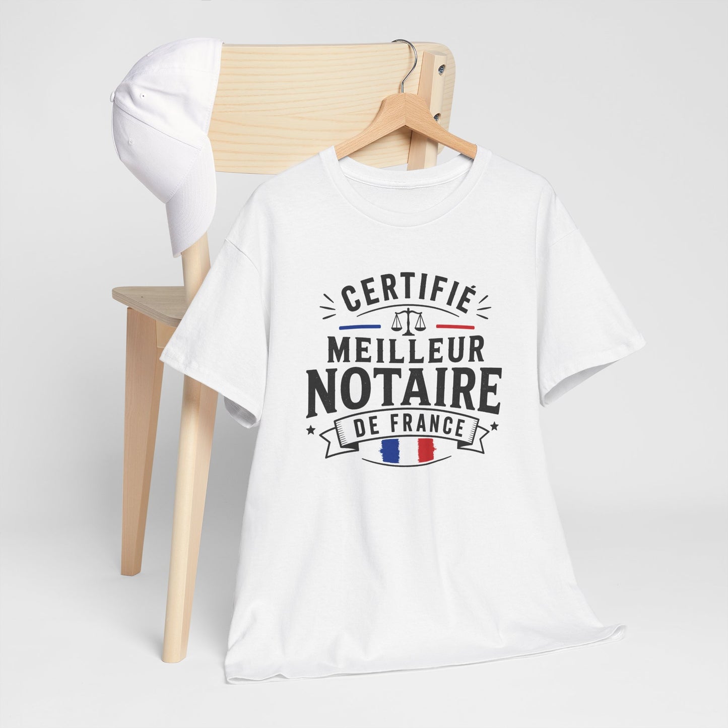 Tee Shirt Homme Notaire Cadeau Humour Métier Droit Justice Professionnel Juridique Étude Notariale France
