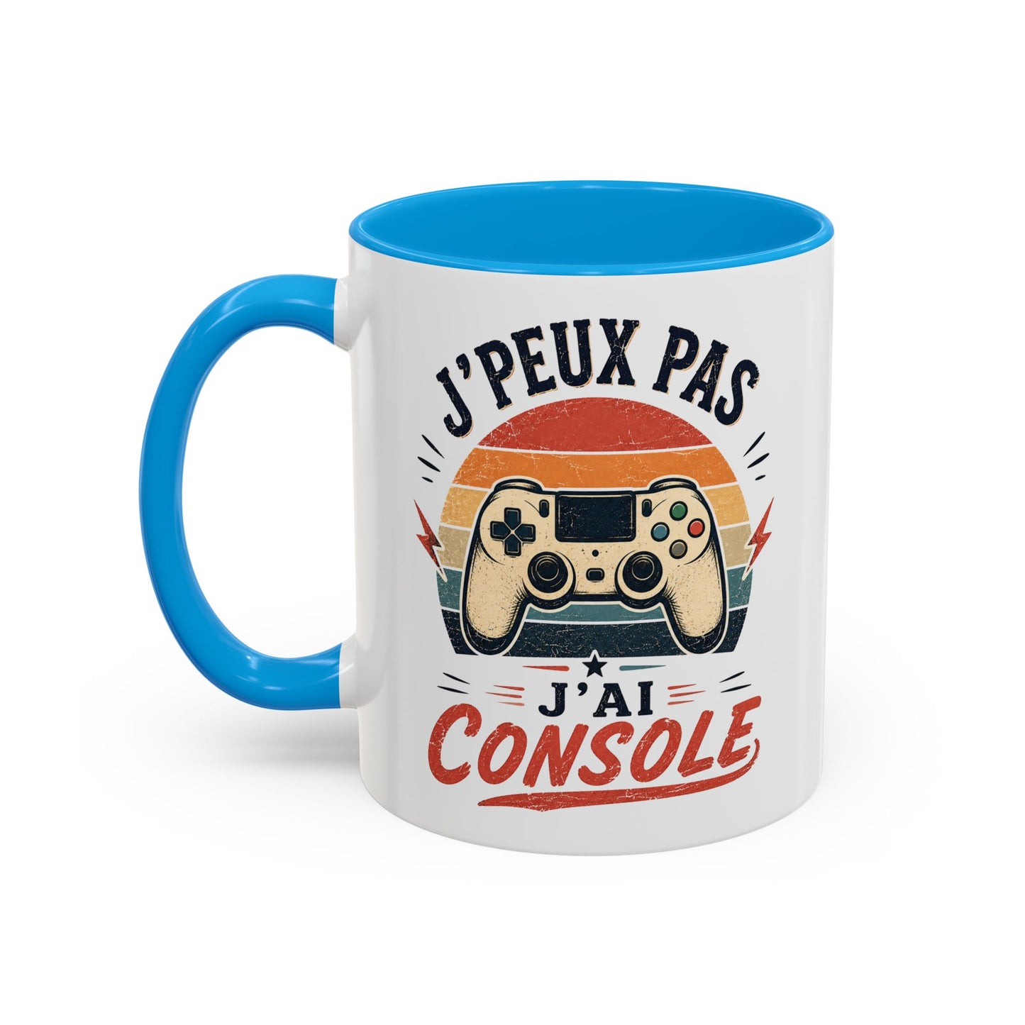 Tasse J’Peux Pas J’Ai Console – Mug Gamer Vintage Humoristique – Cadeau Gaming Homme Femme 325ml