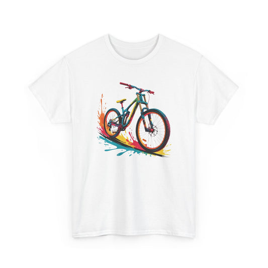 T-Shirt VTT Multicolore Adulte – Vélo Downhill Color Splash – Tee Shirt Cyclisme MTB Original