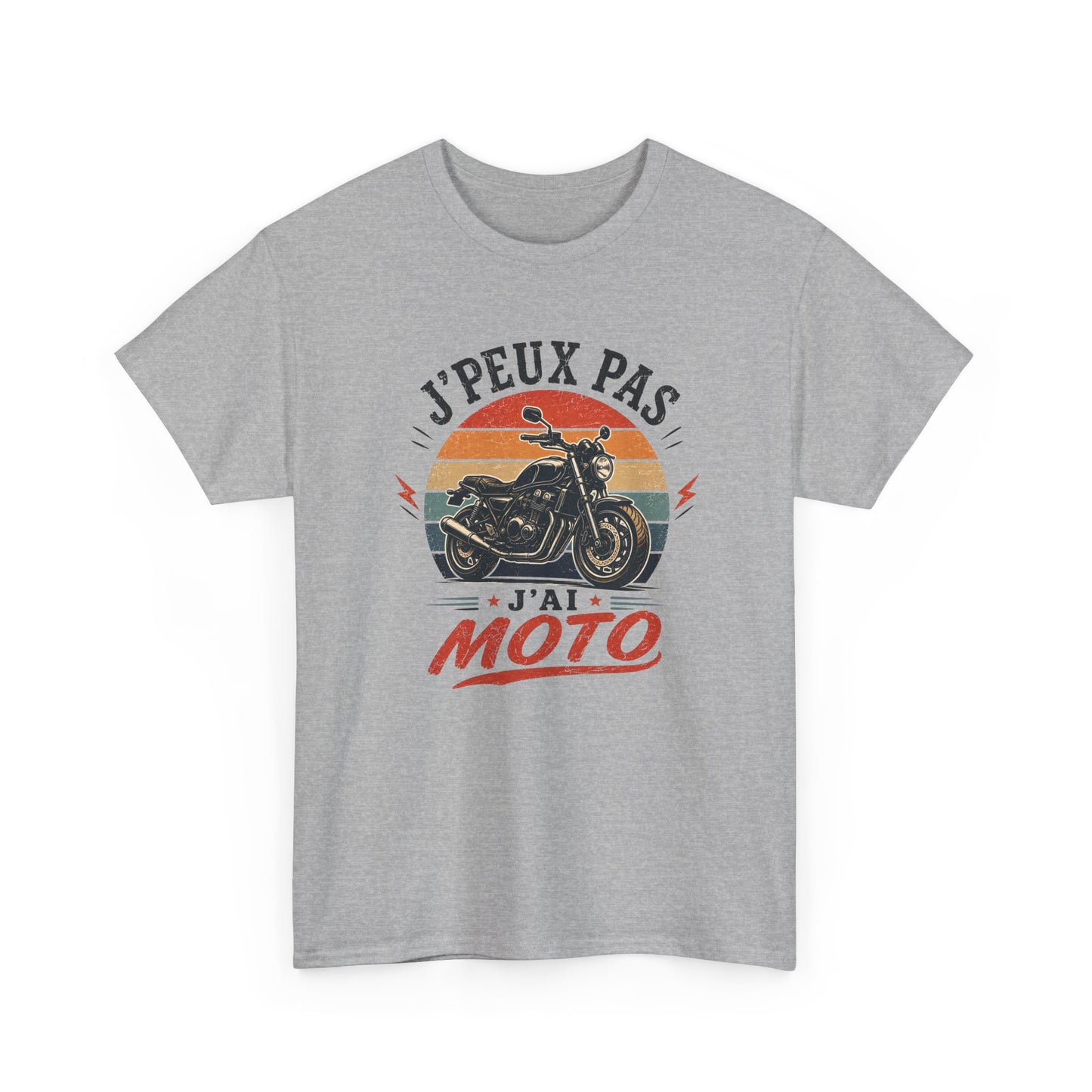 T-Shirt Moto Humour Homme Femme – J’Peux Pas J’Ai Moto – Tee Shirt Motard Vintage