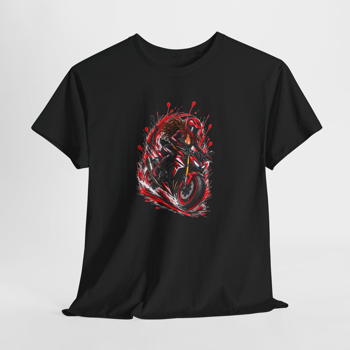 Tee Shirt Moto Femme – Motarde Passionnée de Vitesse – T-Shirt Moto Sportive Cadeau Original Femme