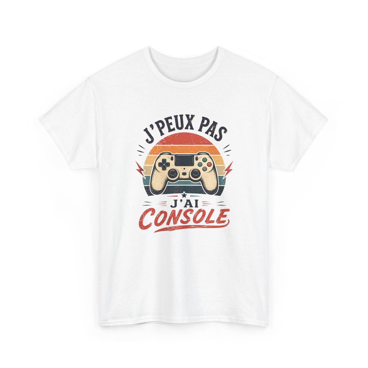 T-Shirt Gamer Humour Homme Femme – J’Peux Pas J’Ai Console – Tee Shirt Jeux Vidéo Vintage