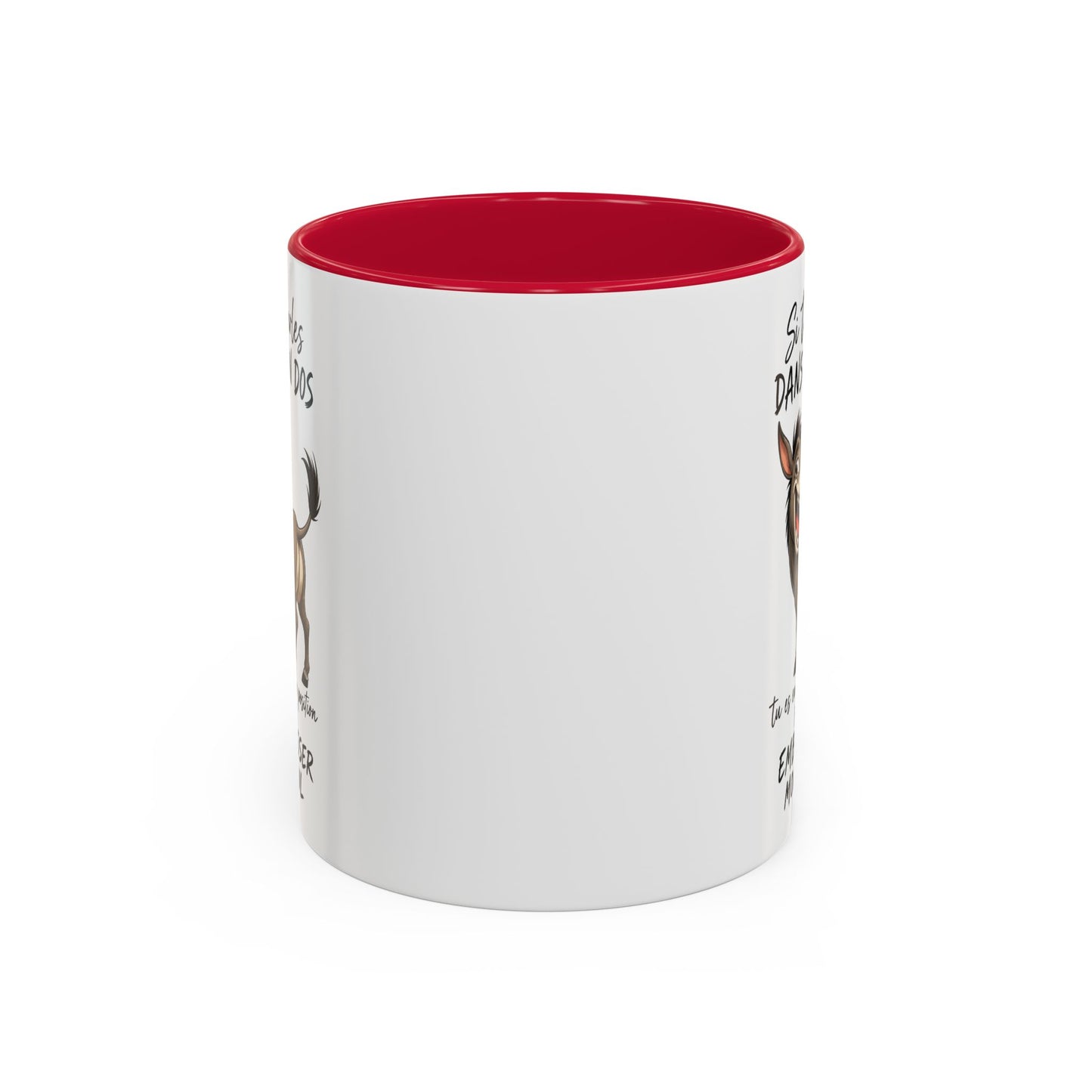 Tasse Humour Âne Cartoon – Si Tu Parles Dans Mon Dos Tu Es Bien Placé – Mug Drôle et Décalé 325ml