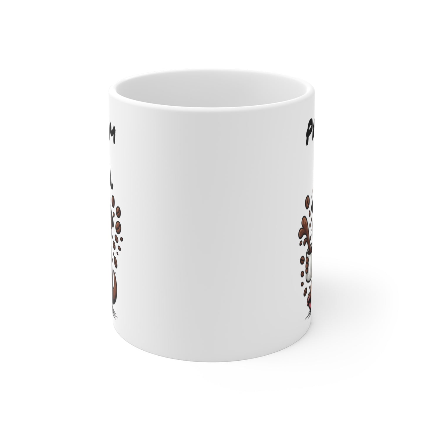 Mug Personnalisé Loutre Sorcier Halloween 325ml – Tasse Céramique Prénom Drôle et Festif – Cadeau Original