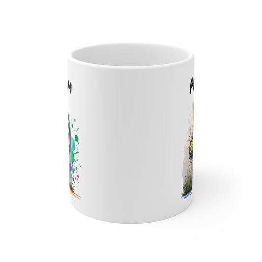 Tasse Personnalisable Tortue Mignonne – Mug Prénom Illustration Colorée – Cadeau Animal Original et Tendre 325ml