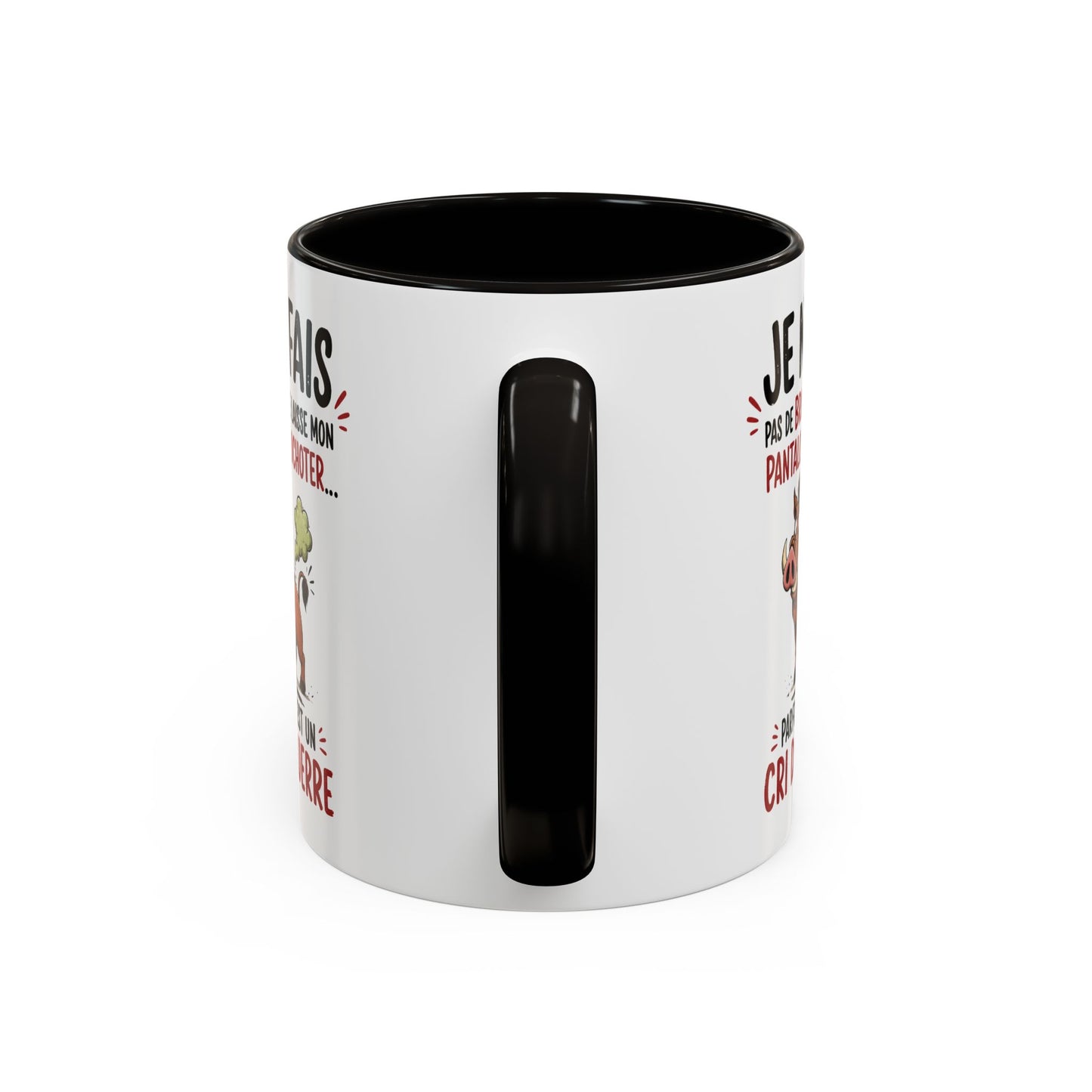 Tasse Je Ne Fais Pas de Bruit Je Laisse Mon Pantalon Chuchoter – Mug Humour Sanglier – Cadeau Homme Femme 325ml