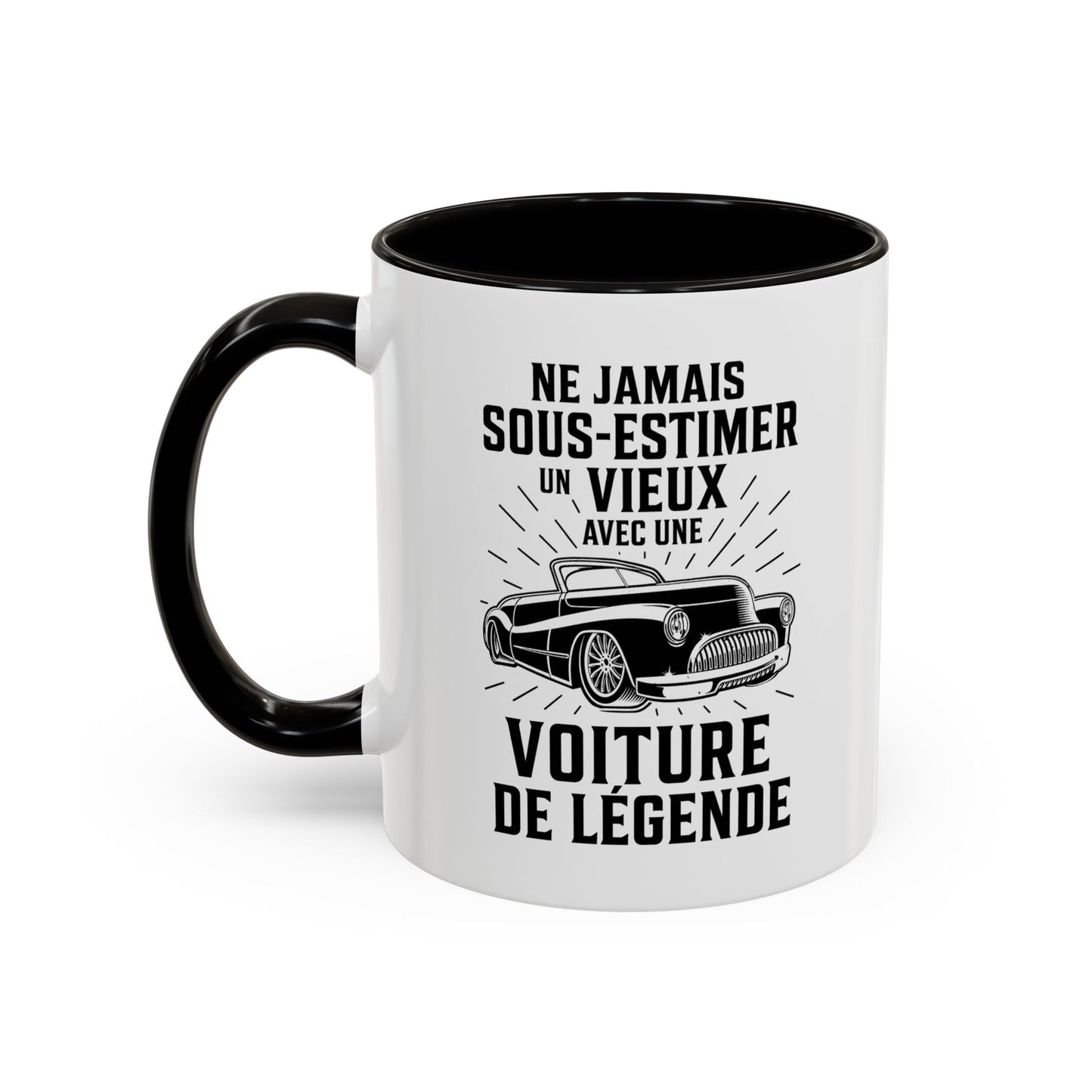 Mug Voiture Homme et Femme – Tasse Passion Automobile Sportive et Voiture de Collection – Idée Cadeau Conducteur Amateur Auto Mécanique – 325 ml Noir Bleu Rouge