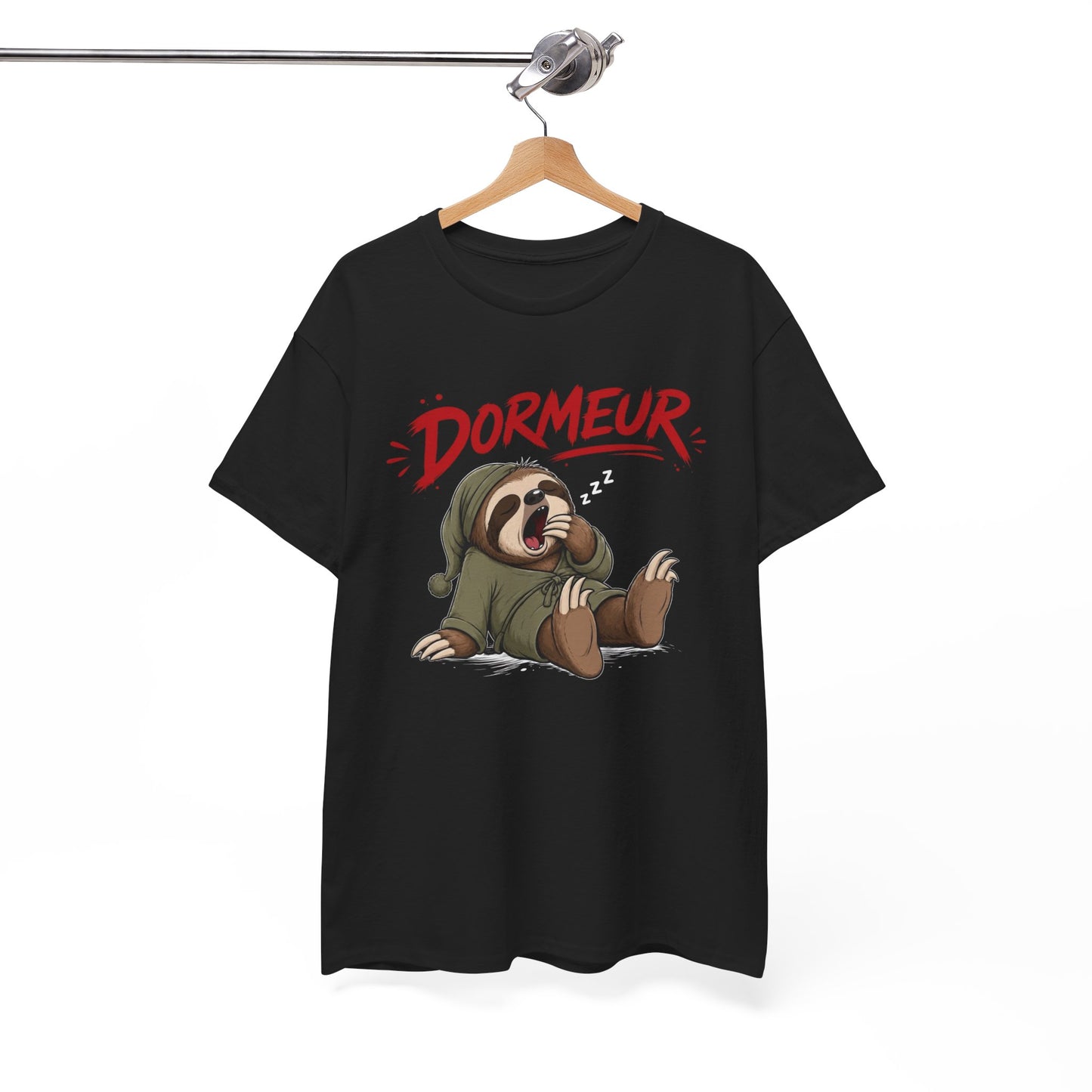 Tee-Shirt Dormeur – Paresseux Fatigué Humoristique – Cadeau Homme Adulte Amateur de Siestes