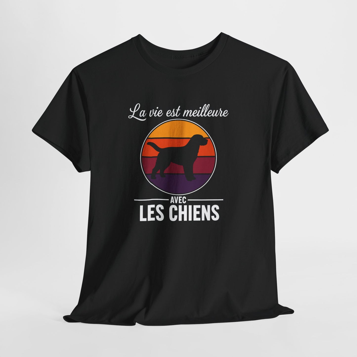 T-Shirt Chien Homme et Femme – Cadeau Amoureux des Chiens – Passion Animaux Compagnon Canin – Idée Cadeau Maître Maîtresse Chien