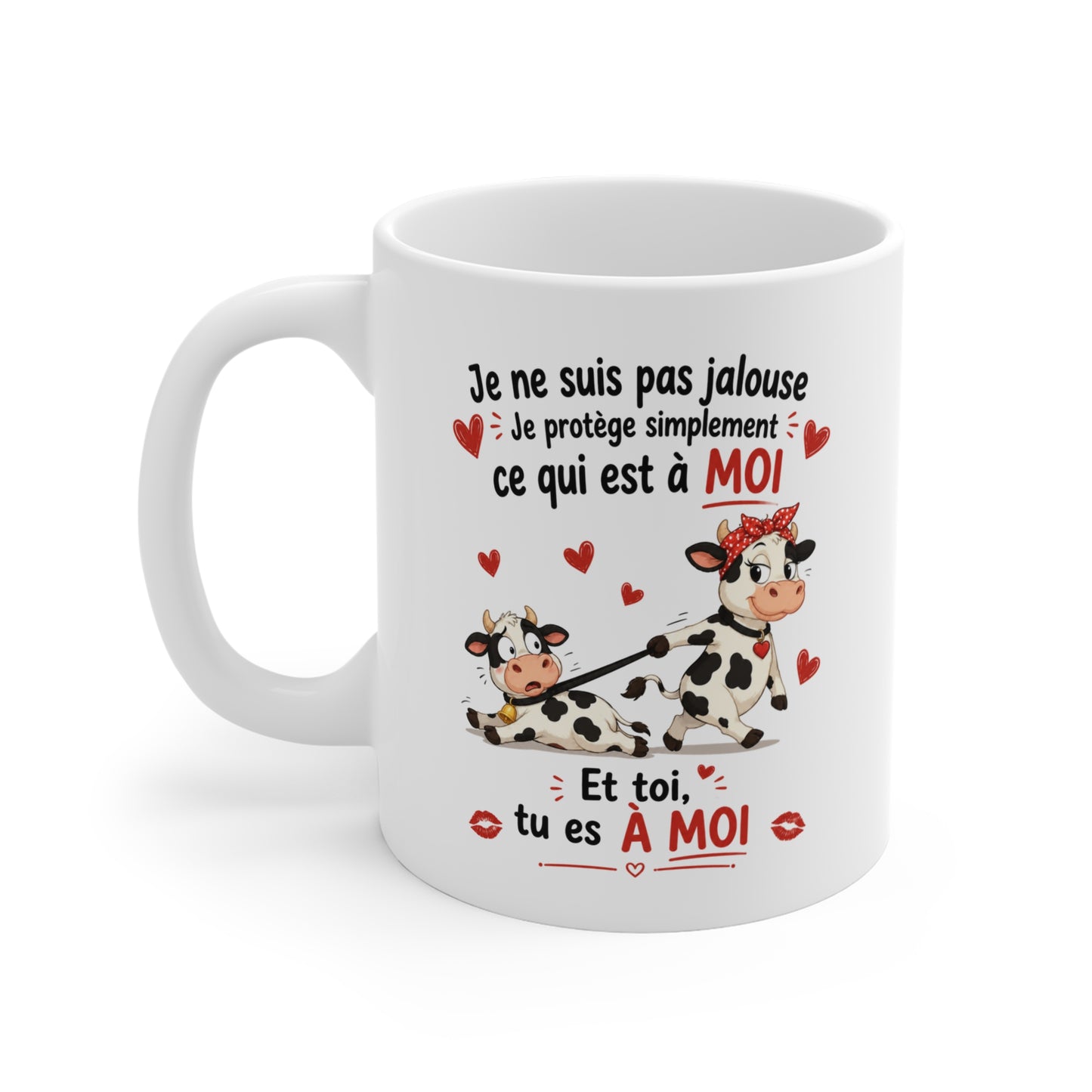 Tasse Couple Vache Humour – Mug Animaux Amoureux Romantique – Cadeau Couple Original 325ml