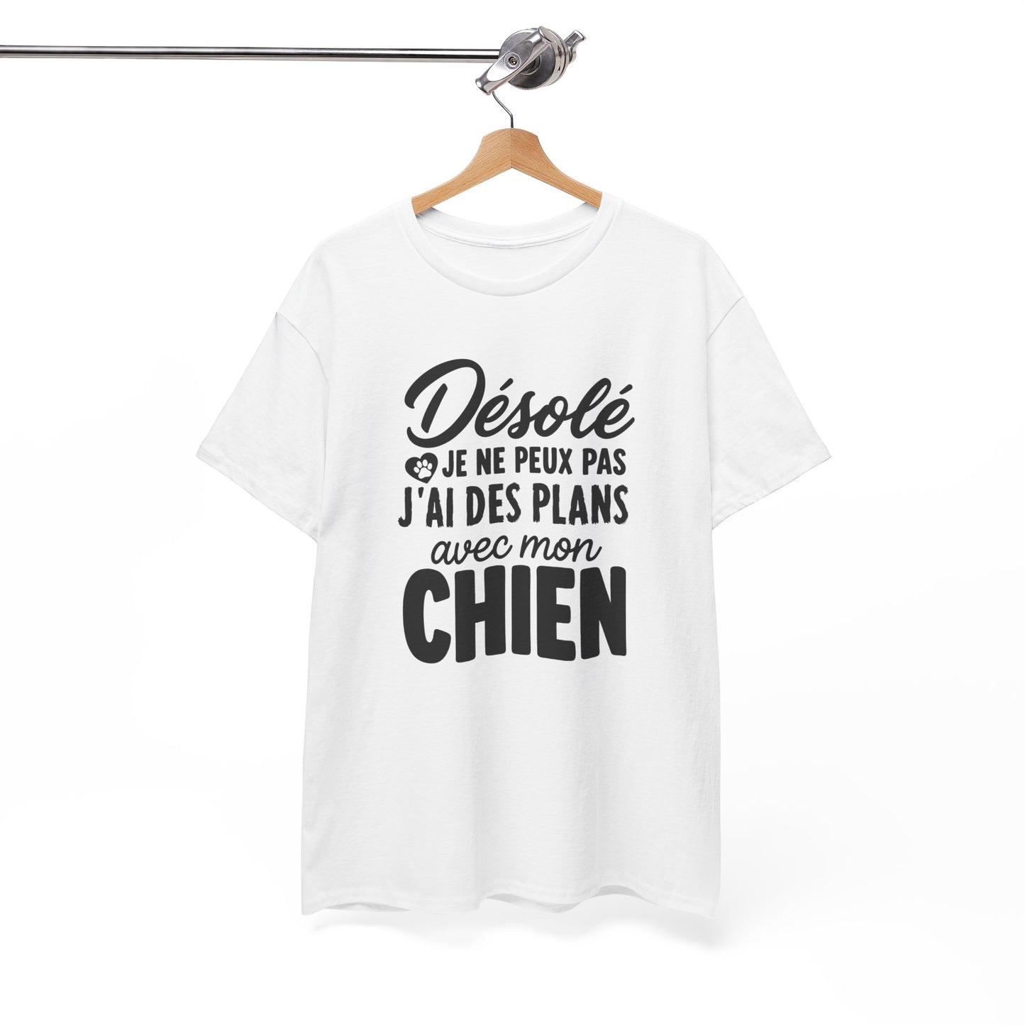 T-Shirt Chien Homme et Femme – Cadeau Amoureux des Chiens – Humour Propriétaire Maître Maîtresse – Passion Animaux Compagnon Canin