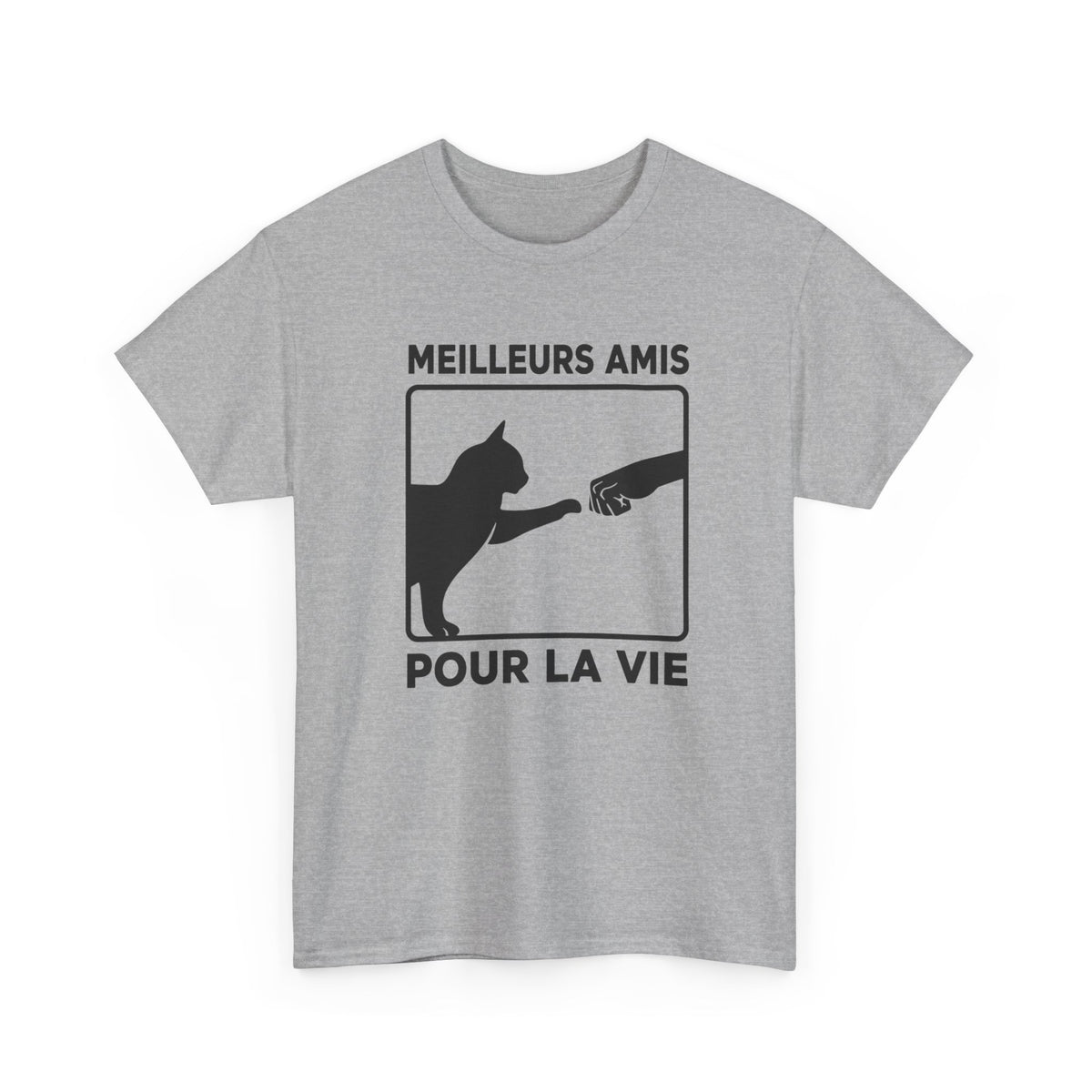 Tee Shirt Chat Homme Femme – Amitié Homme Chat – Idée Cadeau Amoureux des Chats Propriétaire de Félin