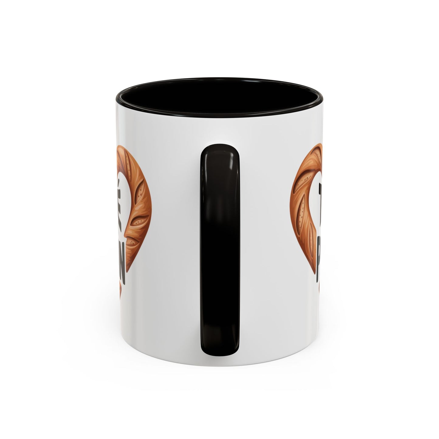 Mug T’es un Pain – Tasse Humour Boulangerie Amour Jeu de Mots – Cadeau Original Fun – Céramique 325ml Noir Bleu Rouge