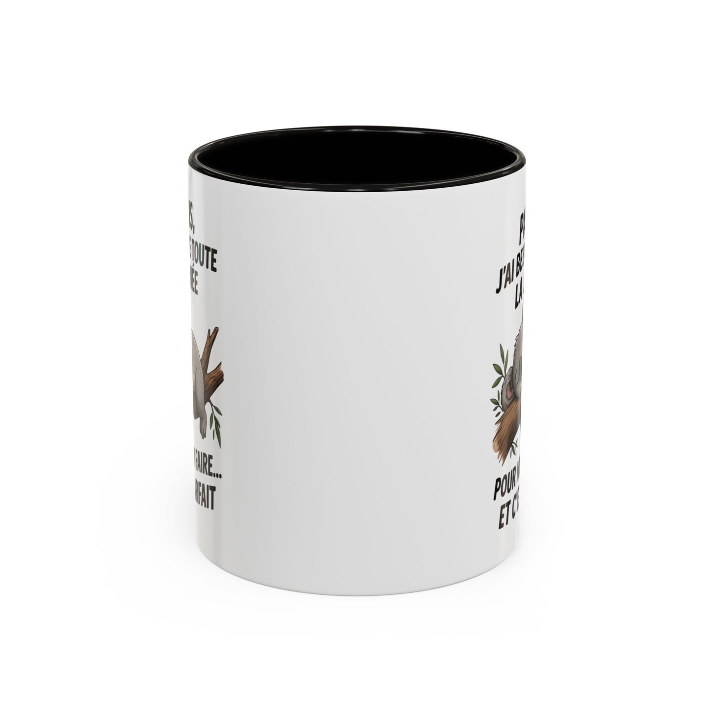 Tasse Koala Humour Paresse 325ml – Mug Céramique Animal Mignon Citation Relax Cadeau Original