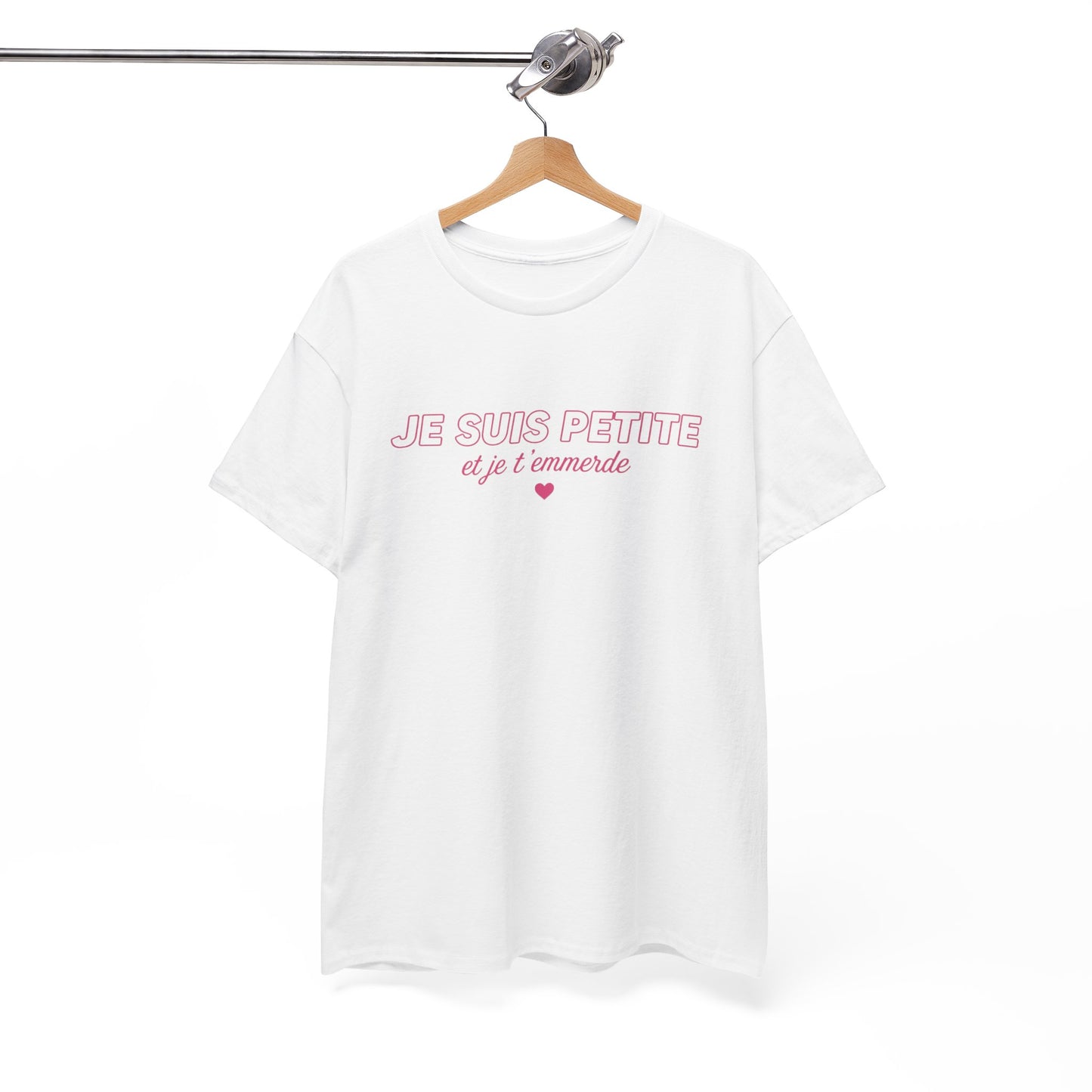 T-Shirt Femme Humour Petite Mais Caractère – Tee Shirt Drôle Girl Power – Cadeau Femme Original
