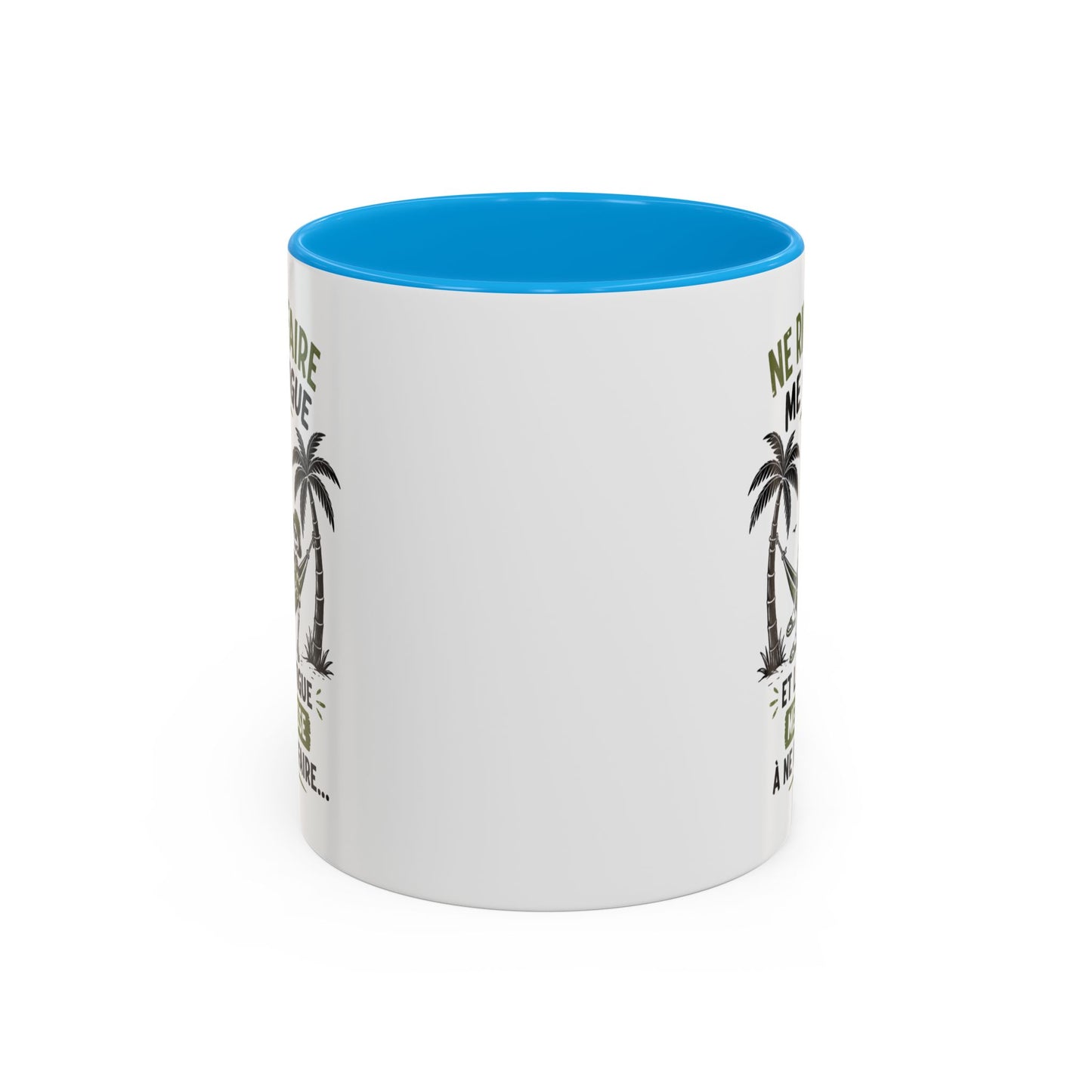 Mug Humour Détente – Tasse Ne Rien Faire Me Fatigue – Cadeau Original Relax et Vacances – Céramique 325ml Noir Bleu Rouge