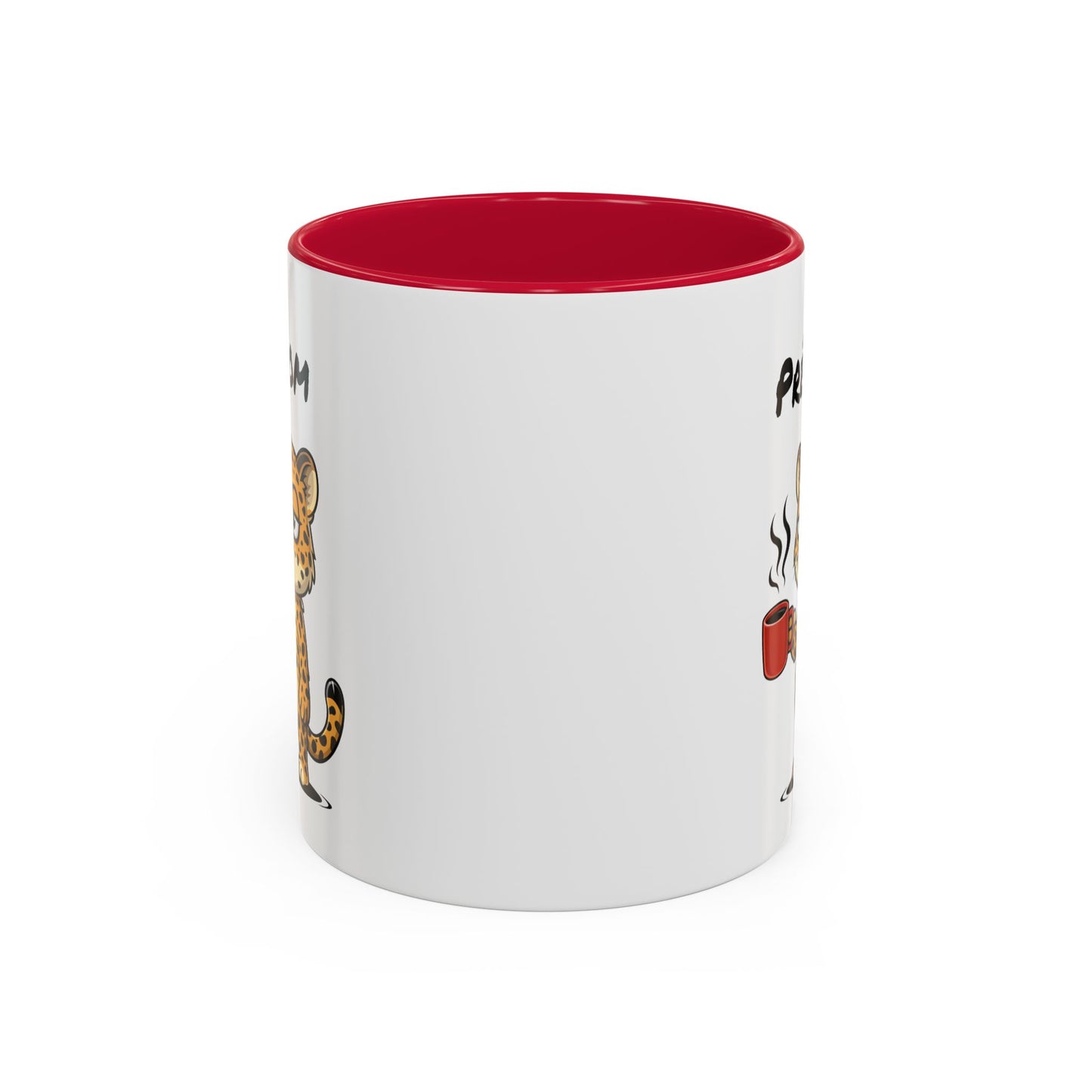 Mug Léopard Fatigué Personnalisable 325ml – Tasse Café Humour Animal Sauvage Drôle Réveil Difficile