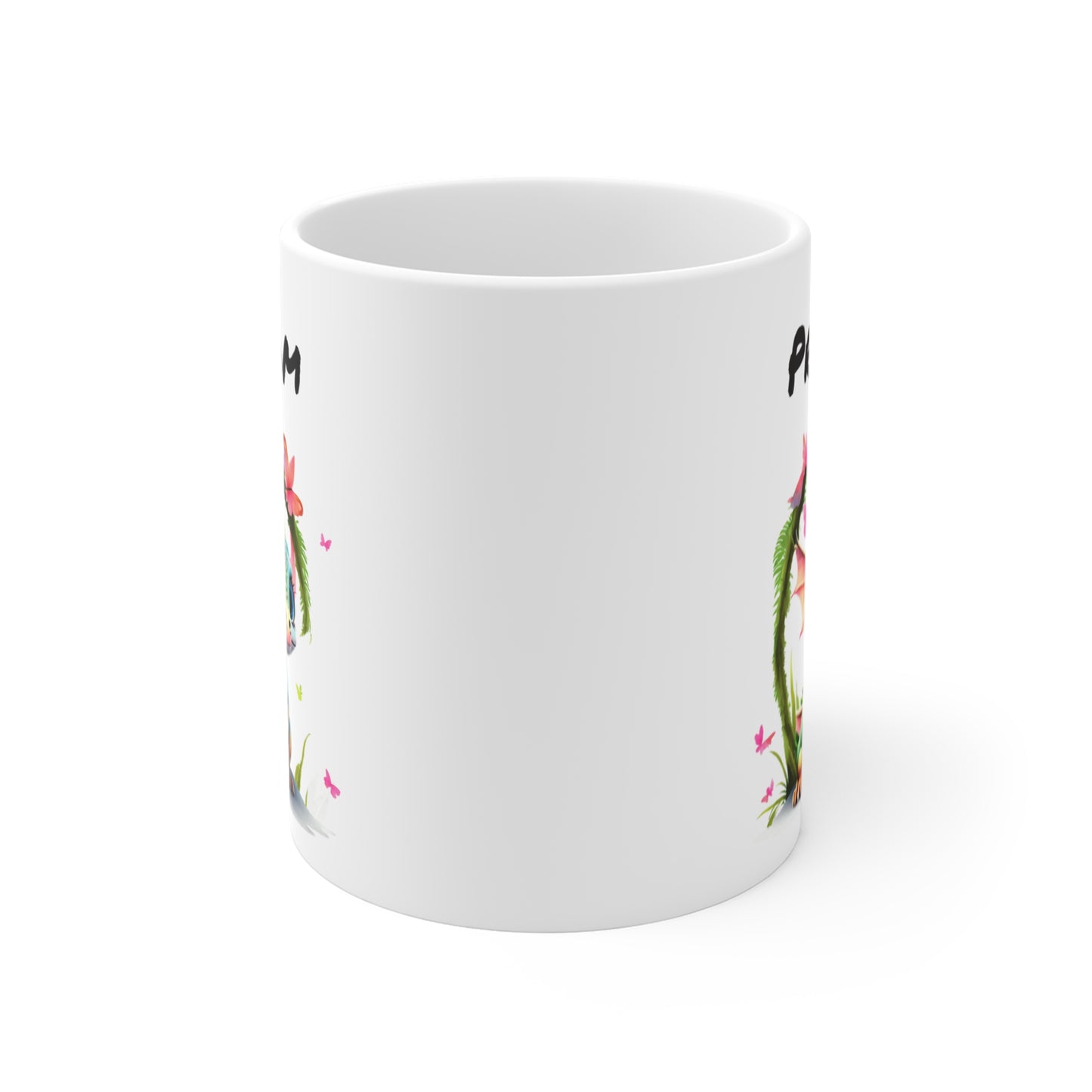 Mug Personnalisé Bébé Dragon Féérique 325ml – Tasse Céramique Prénom Fantasy Kawaii avec Papillons