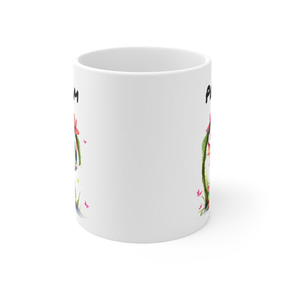 Mug Personnalisé Bébé Dragon Féérique 325ml – Tasse Céramique Prénom Fantasy Kawaii avec Papillons