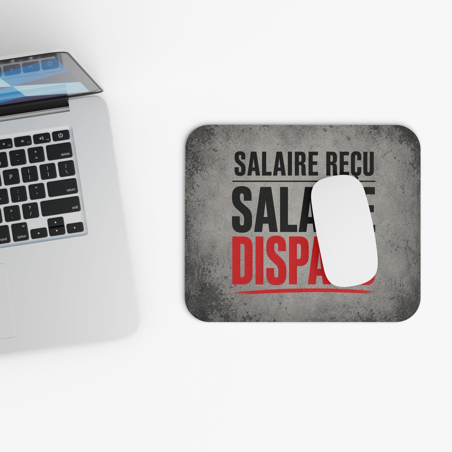 Tapis de Souris 22x18cm Humour Salaire Reçu Salaire Disparu Cadeau Homme Femme Bureau Travail Collègue